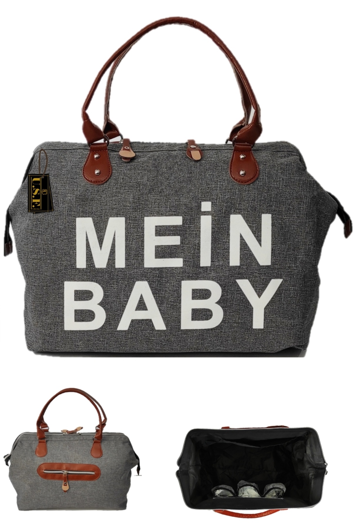 USF Anne Bebek  Bakım Sırt Çantası, Hastane Çıkışı Omuz çantası, Bebek Taşıma Çift Yönlü kanguru fotoğrafı 4 (önizleme)