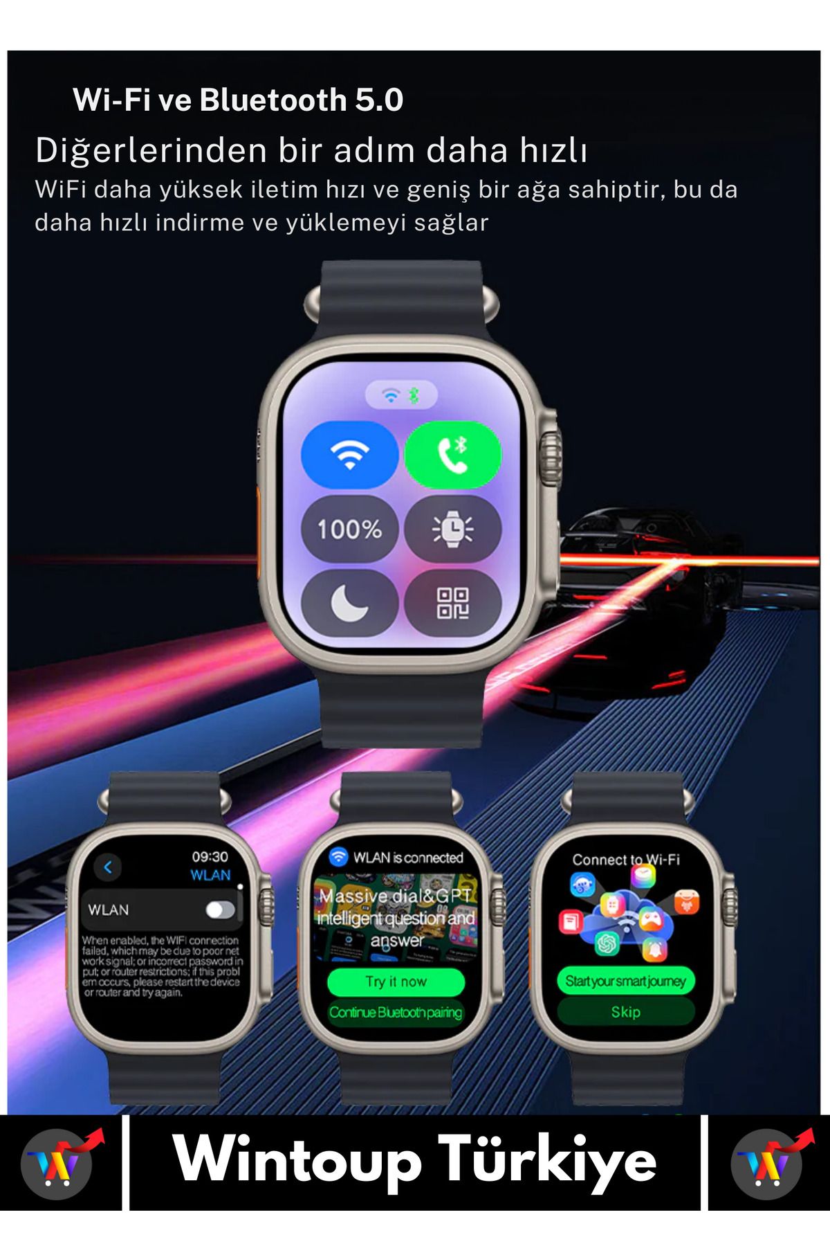 Wintoup-Wifi Premium Watch 3 - Hk9/10, 4g Amoled Android Clock, Navigation, Sms, Notification and App Supported 2