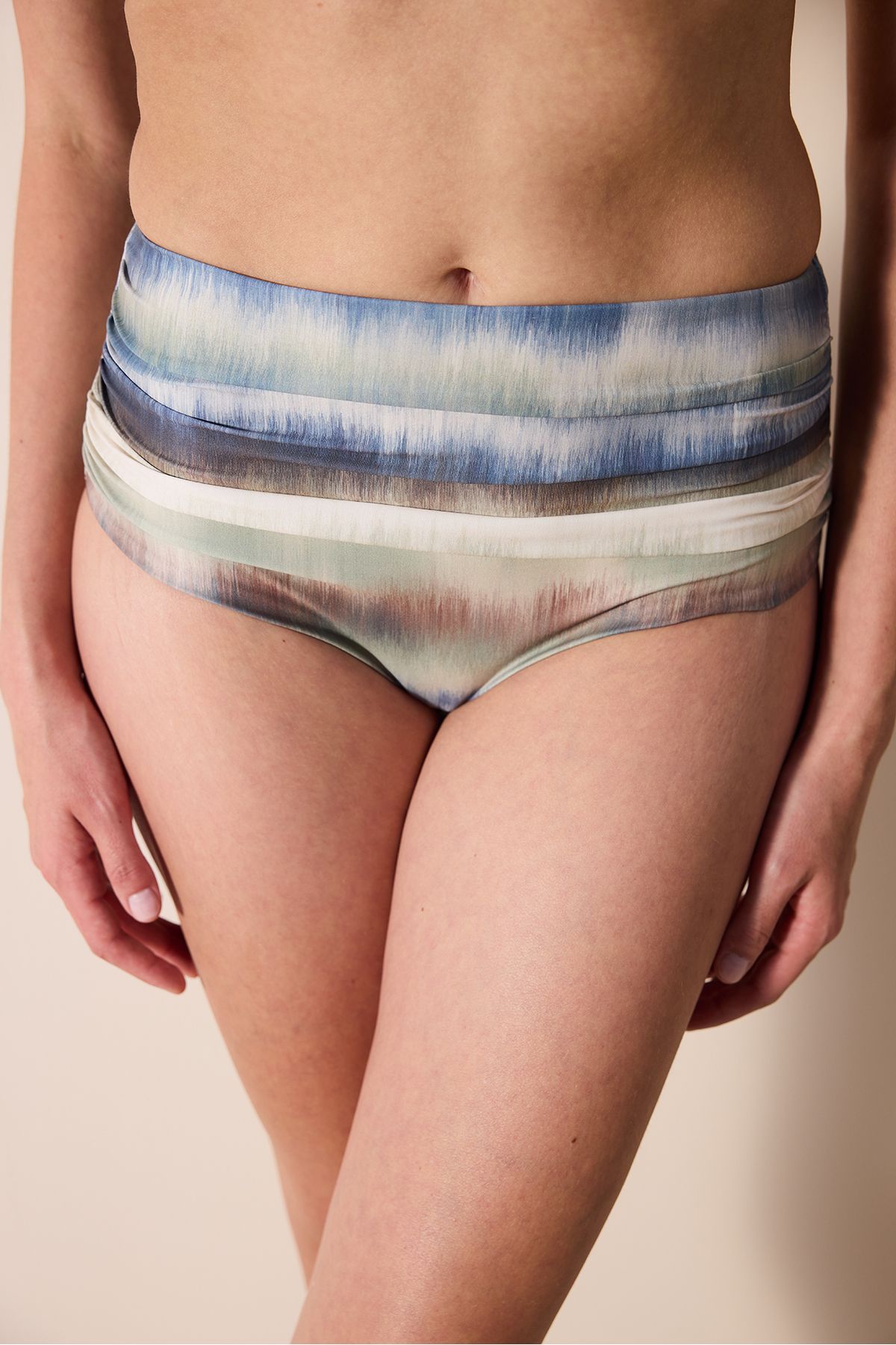 Penti Dół Od Bikini Dalia High Waist Gathered Multicolored Kobieta - 38
