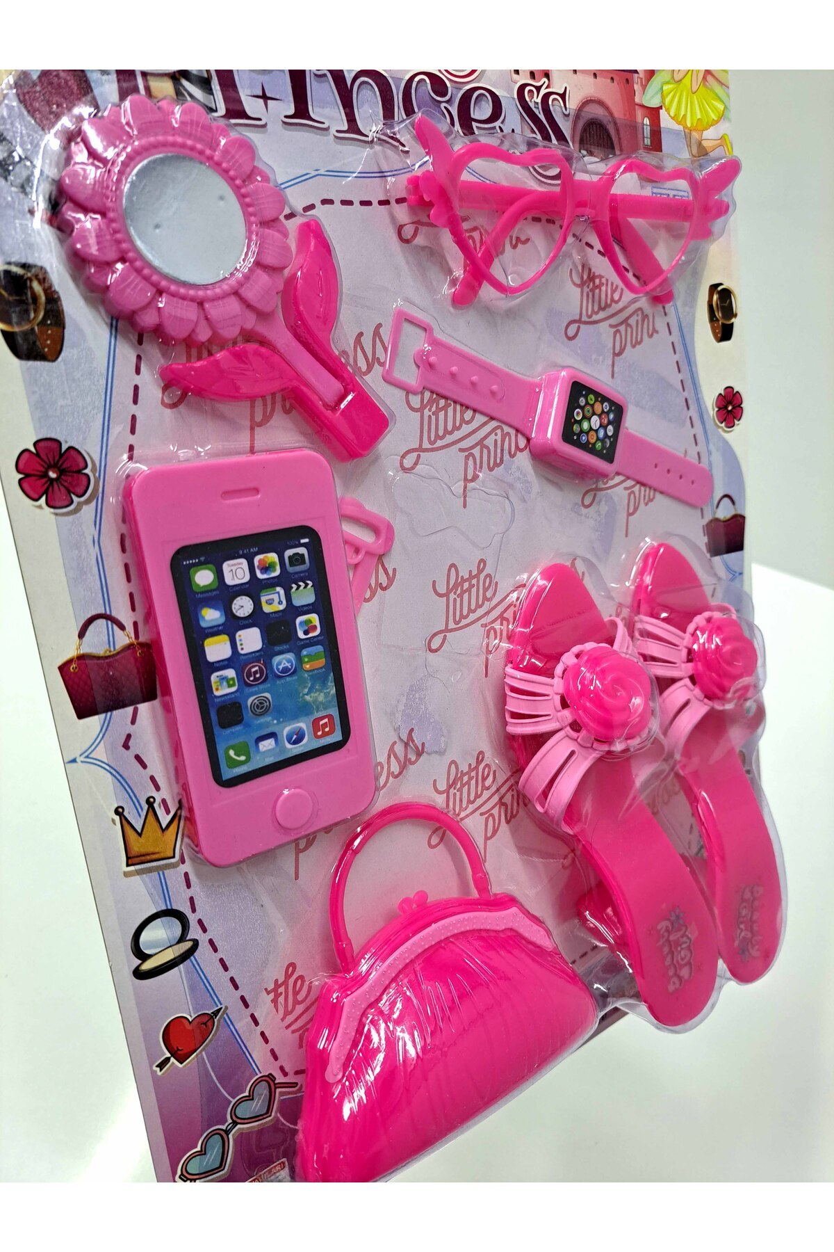 ALYTOYS Kız Çocuk Oyuncak Moda Seti Güzellik Seti 7 Parça Terlik