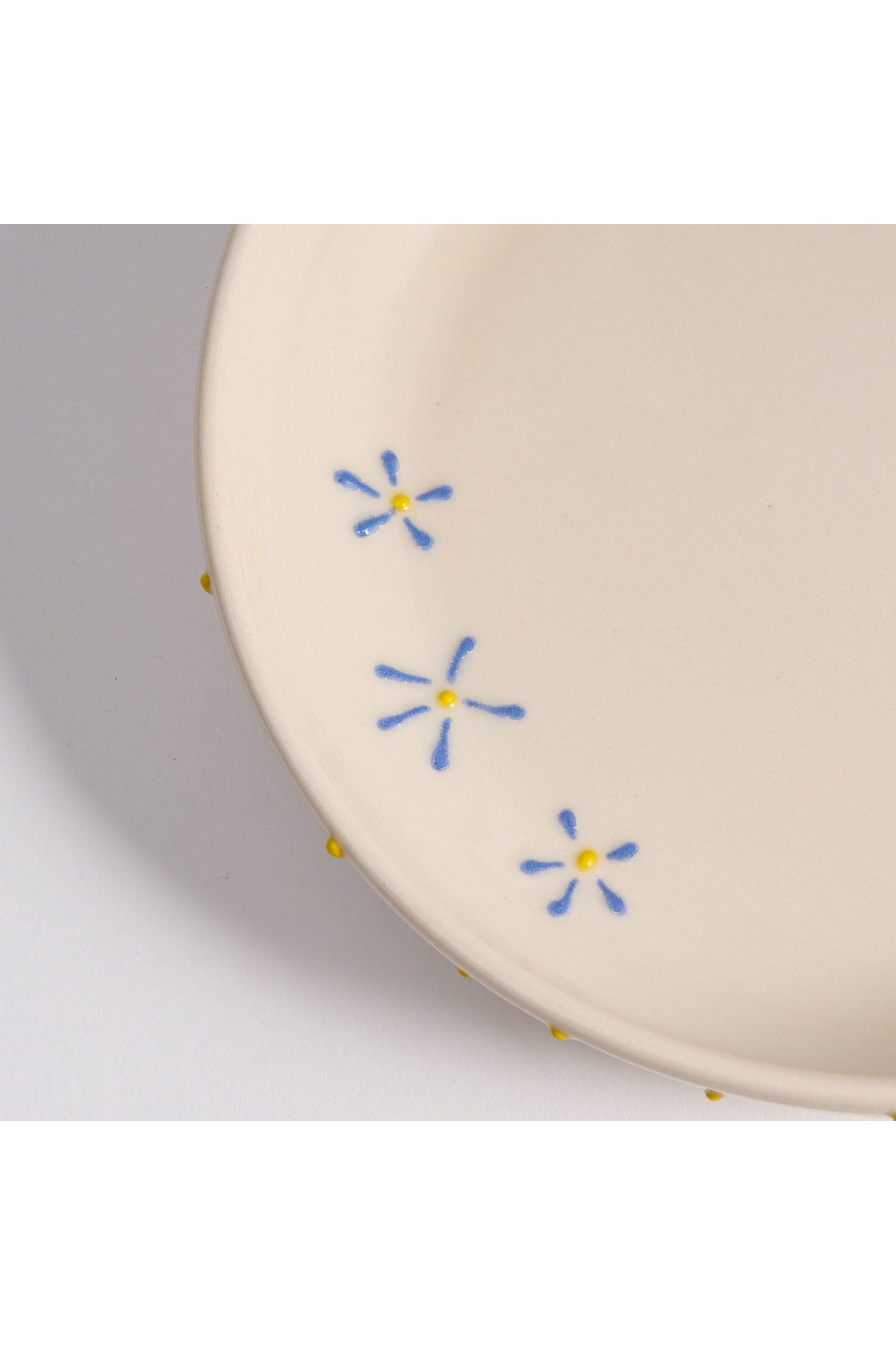 PINKU Ceramics-طقم أطباق حفرة مصنوعة يدويًا من السيراميك على شكل زهرة - 20 سم و15 سم 7
