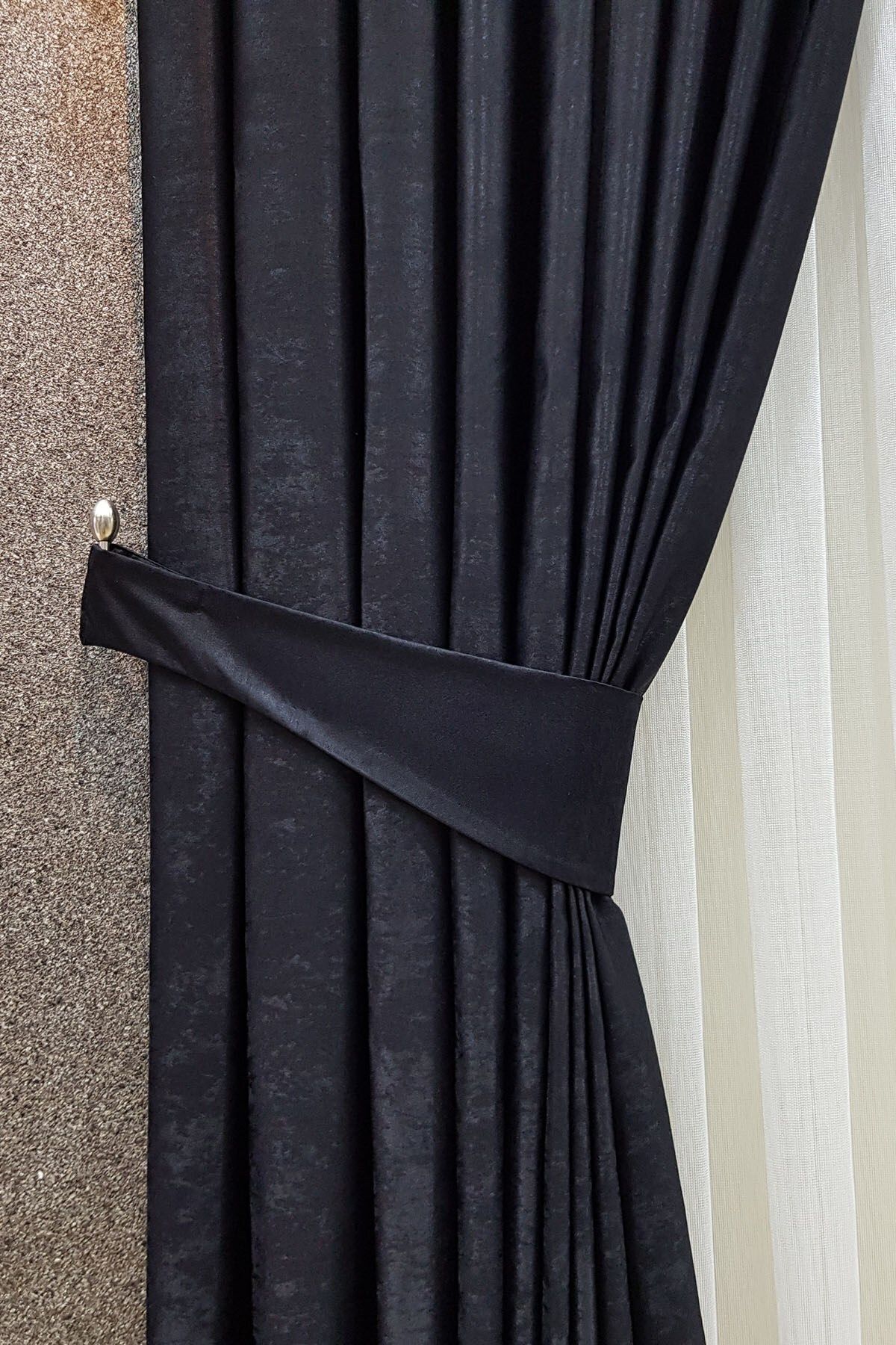 hesaplıperde-Black Soft Background Curtain 3