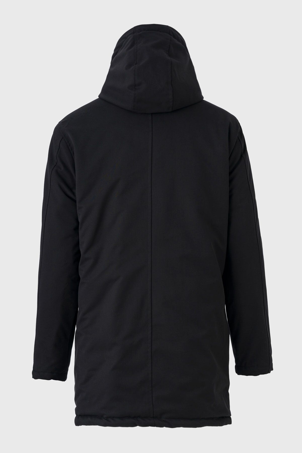 STONCS-Pánská černá parka Gabardin s kapucí 3