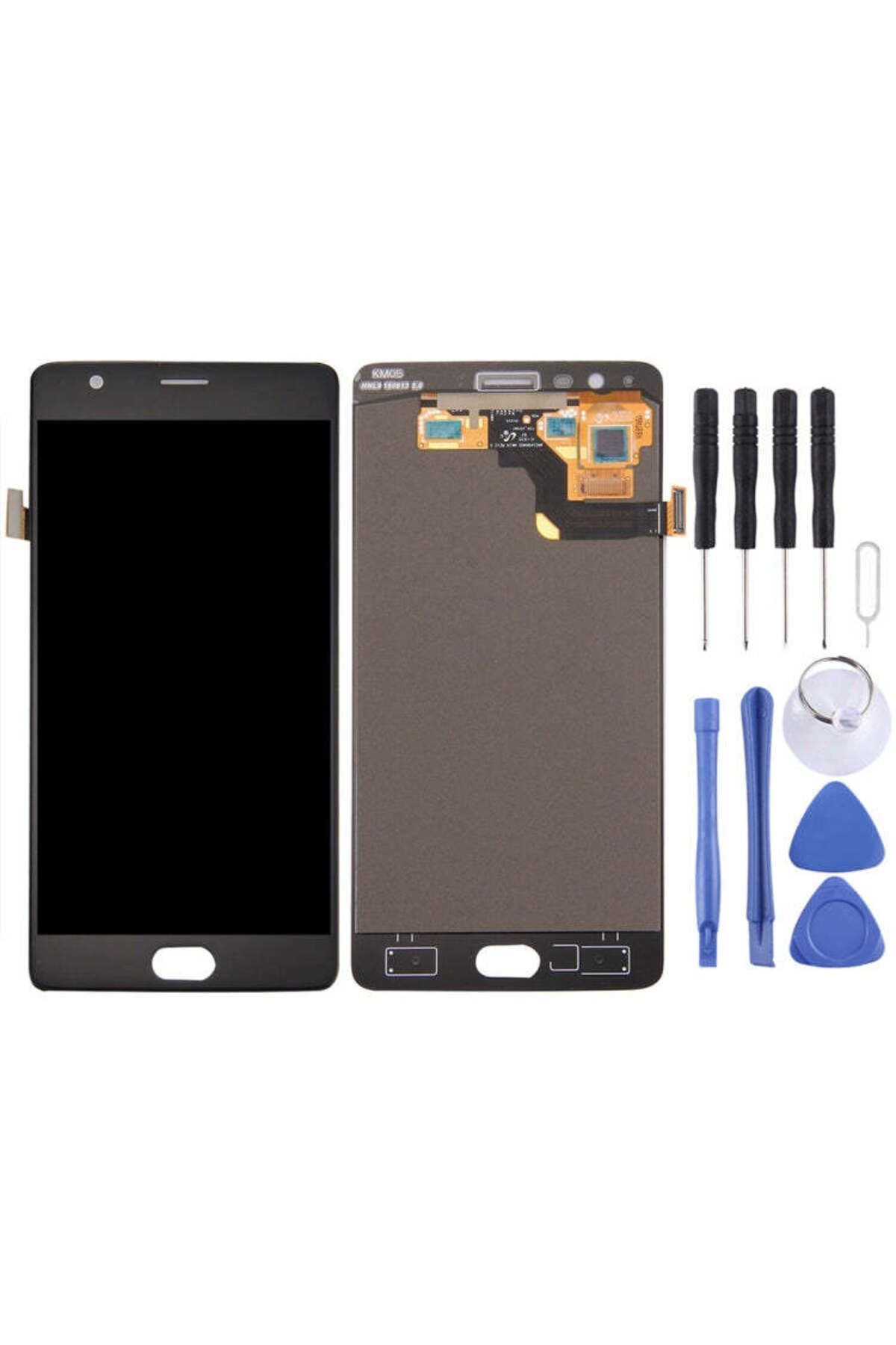 indirimplus OnePlus 3T LCD EKRAN Siyah Renk İlanı OLED+Tamir seti BİREBİR UYUMLU