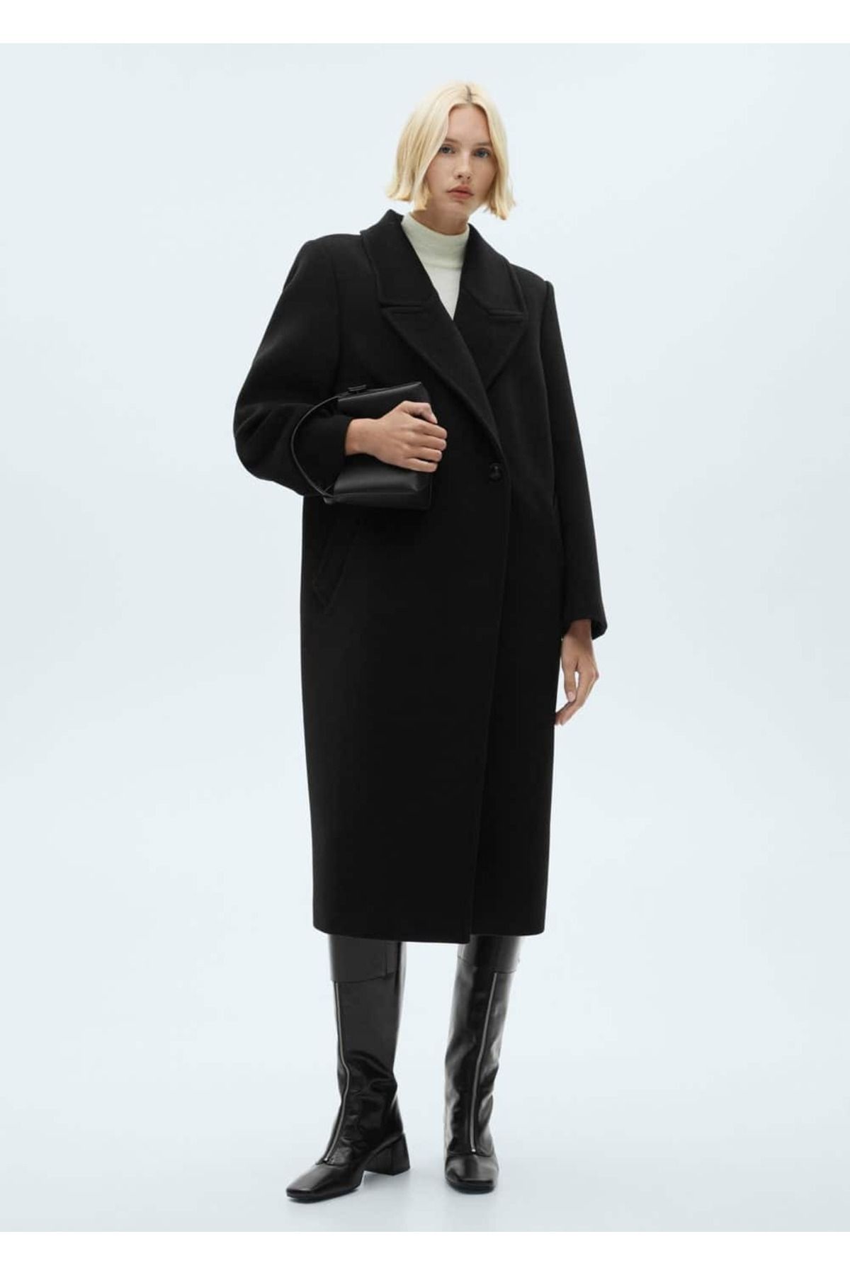 MANGO Woman-Overcoat - Stylish Designed Scroll Fabric 2