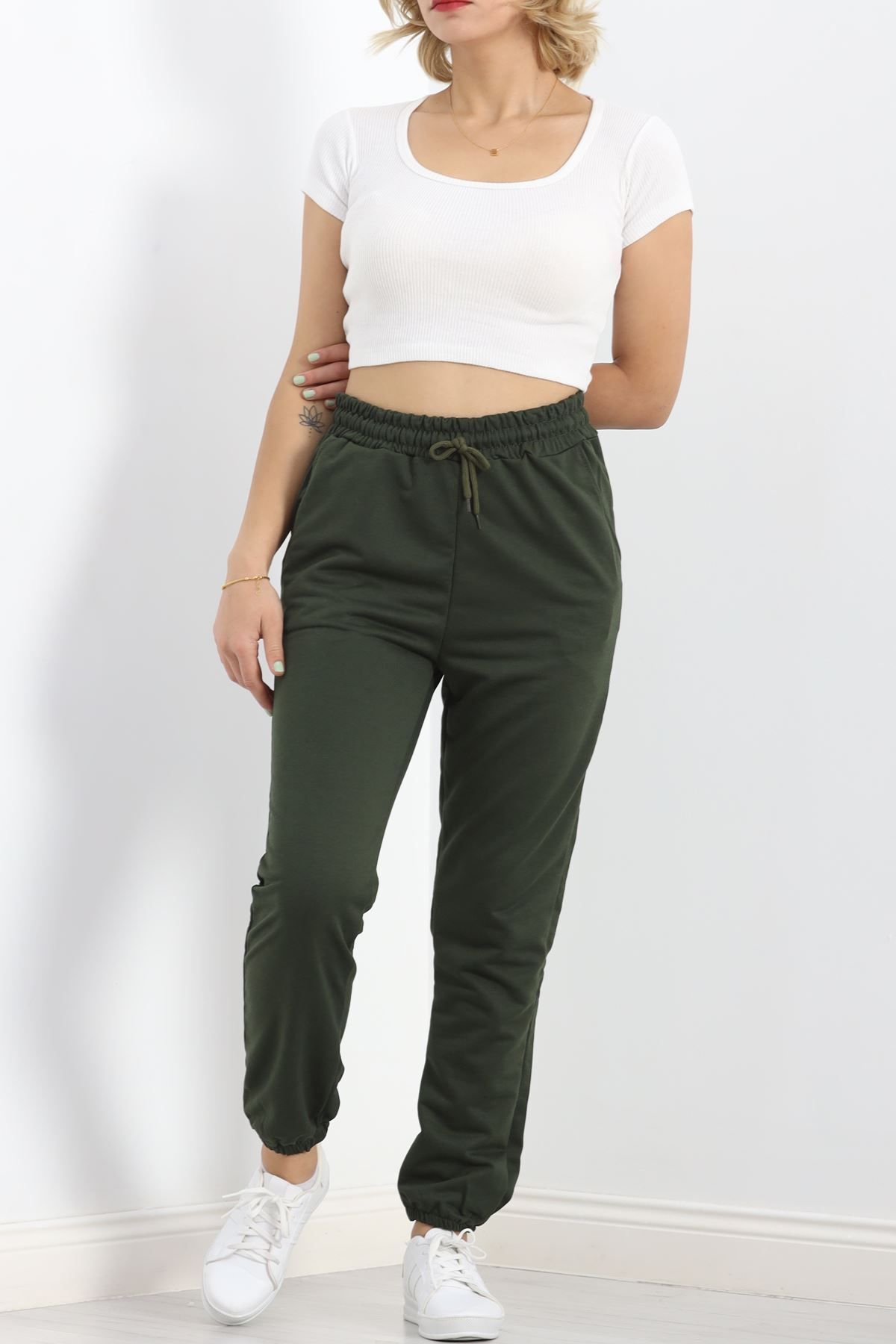 BosFonis-Khaki Skinny Sweatpants - 18960.1431 7