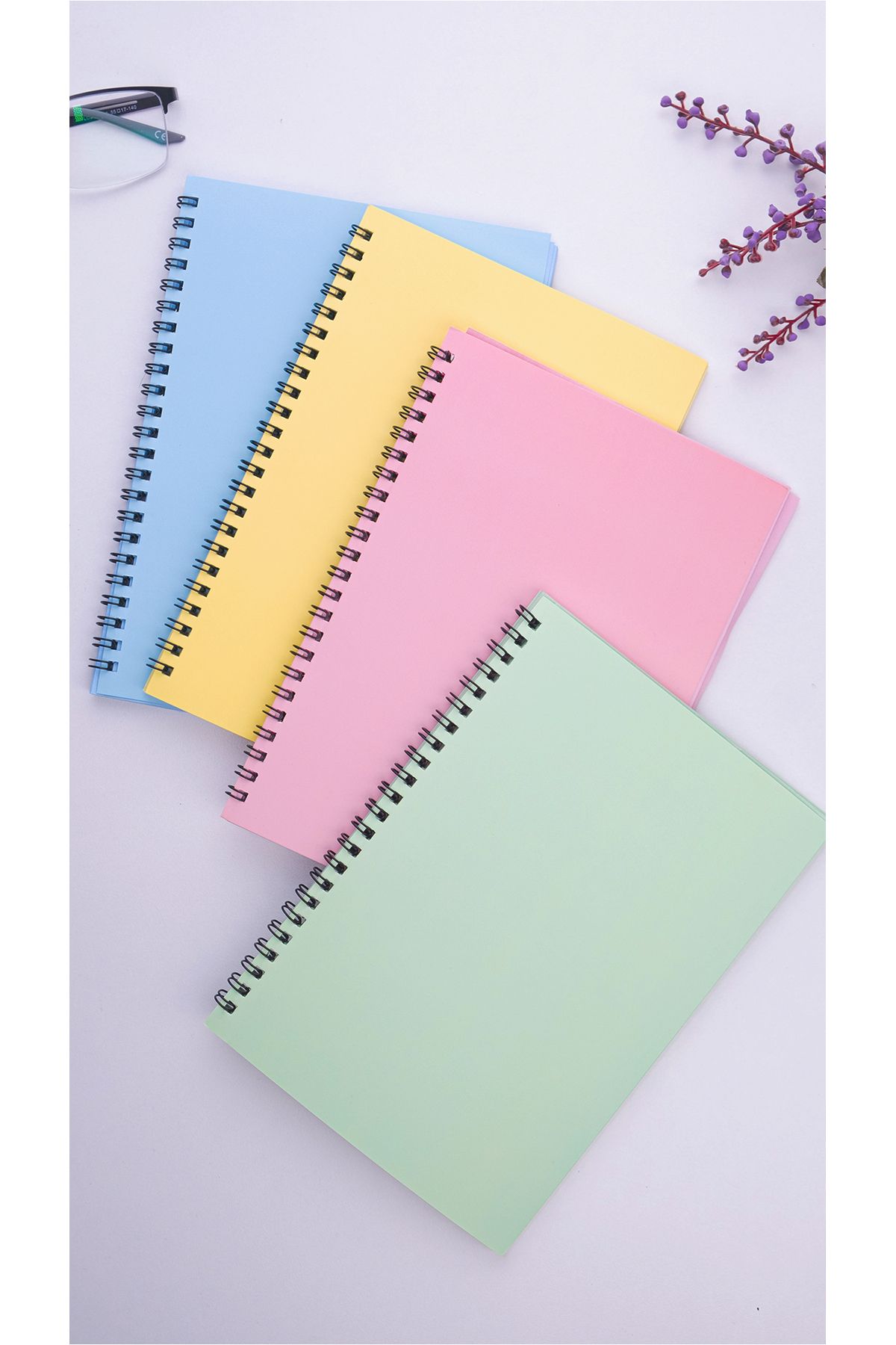 Dream Notes-A5 Spiral School Notebook 50 Sheets 100 Pages Set of 4 - Unlined Notebook - Colorful Notebook 3