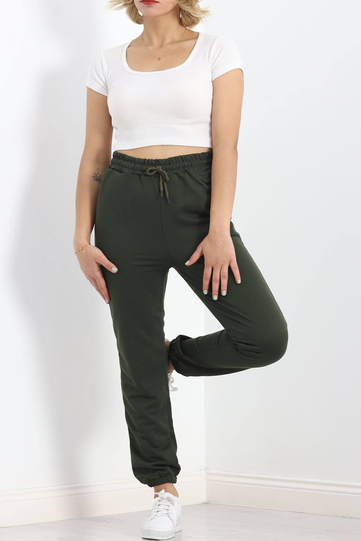 BosFonis-Khaki Skinny Sweatpants - 18960.1431 2
