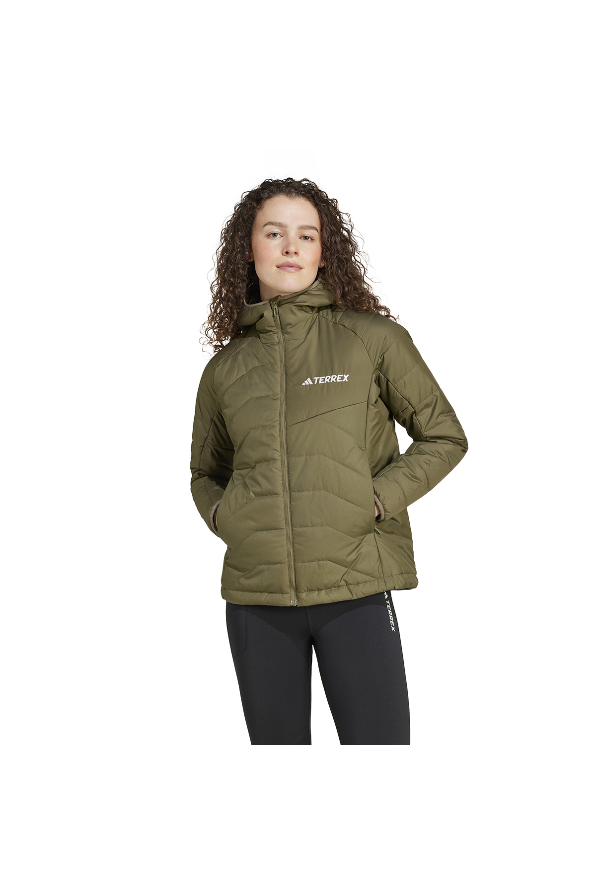 adidas Terrex Multi Synthetic Insulated Kadın Yeşil Outdoor Mont