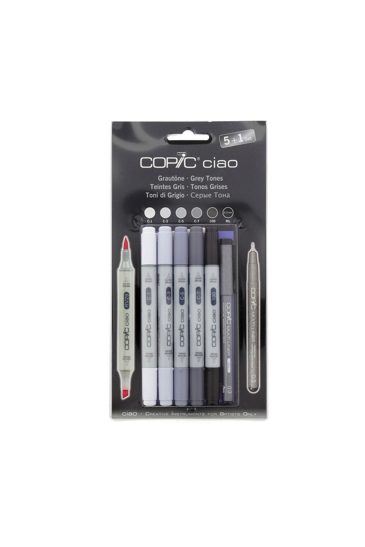 Copic-Ciao 5 1 Set - Gray Tones Series 1