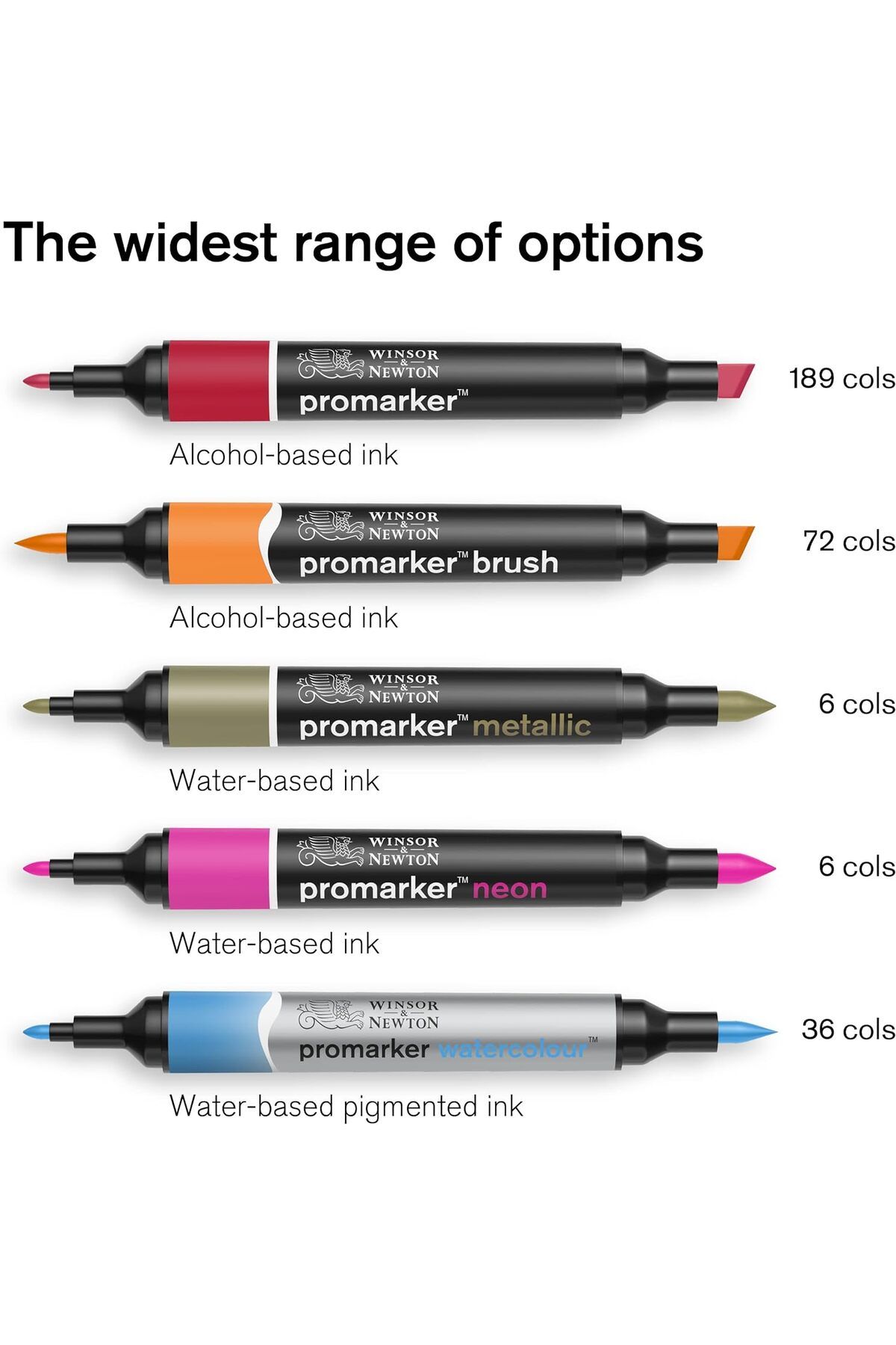 Winsor Newton-Winsor & Newton Promarker Set of 6 - Mid Tones 4