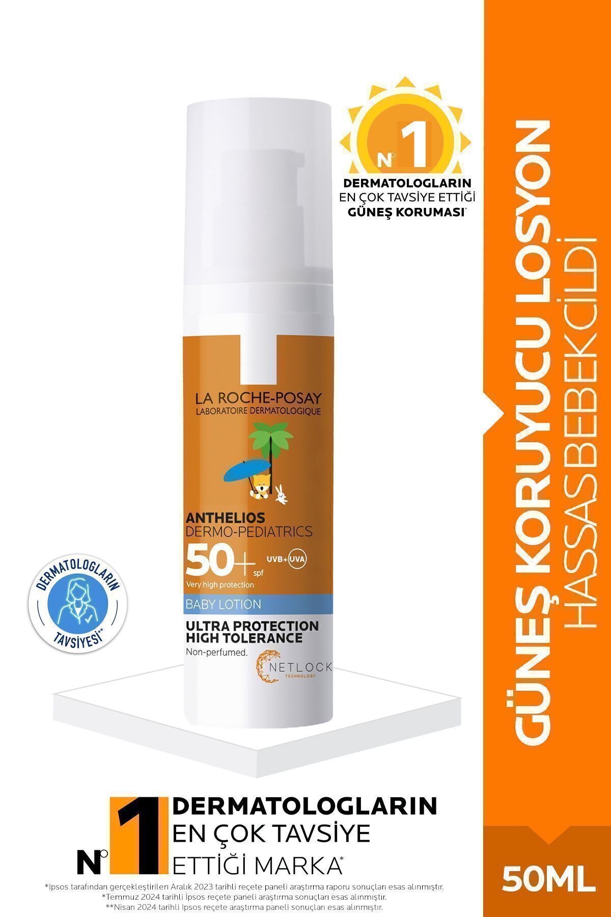 La Roche Posay Bebeklere Özel Kızarıklık Eğilimli Ciltler İçin Koruyucu Güneş Losyonu Spf50 50ml Passi.3927