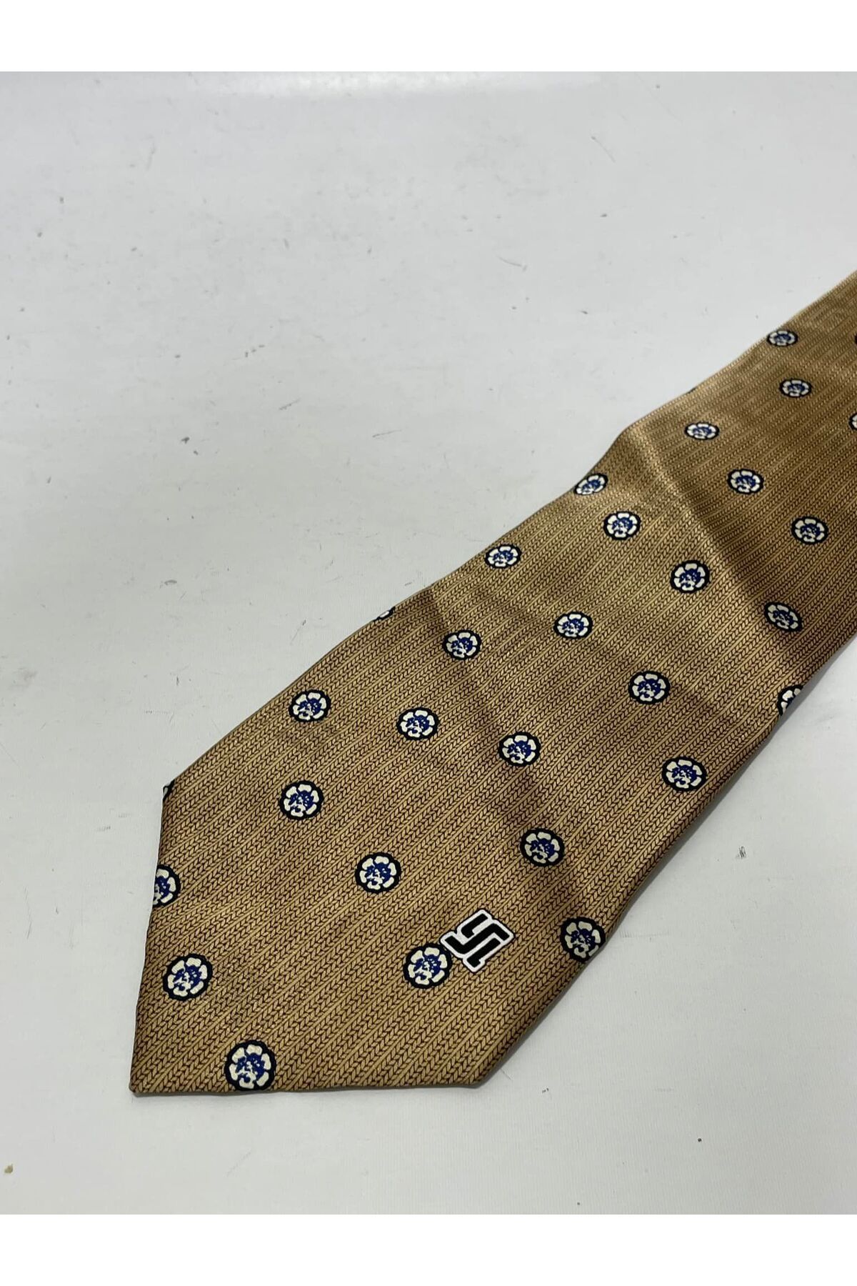 Hasyılmaz-Patterned Brown Silk Tie - Handmade K10 6