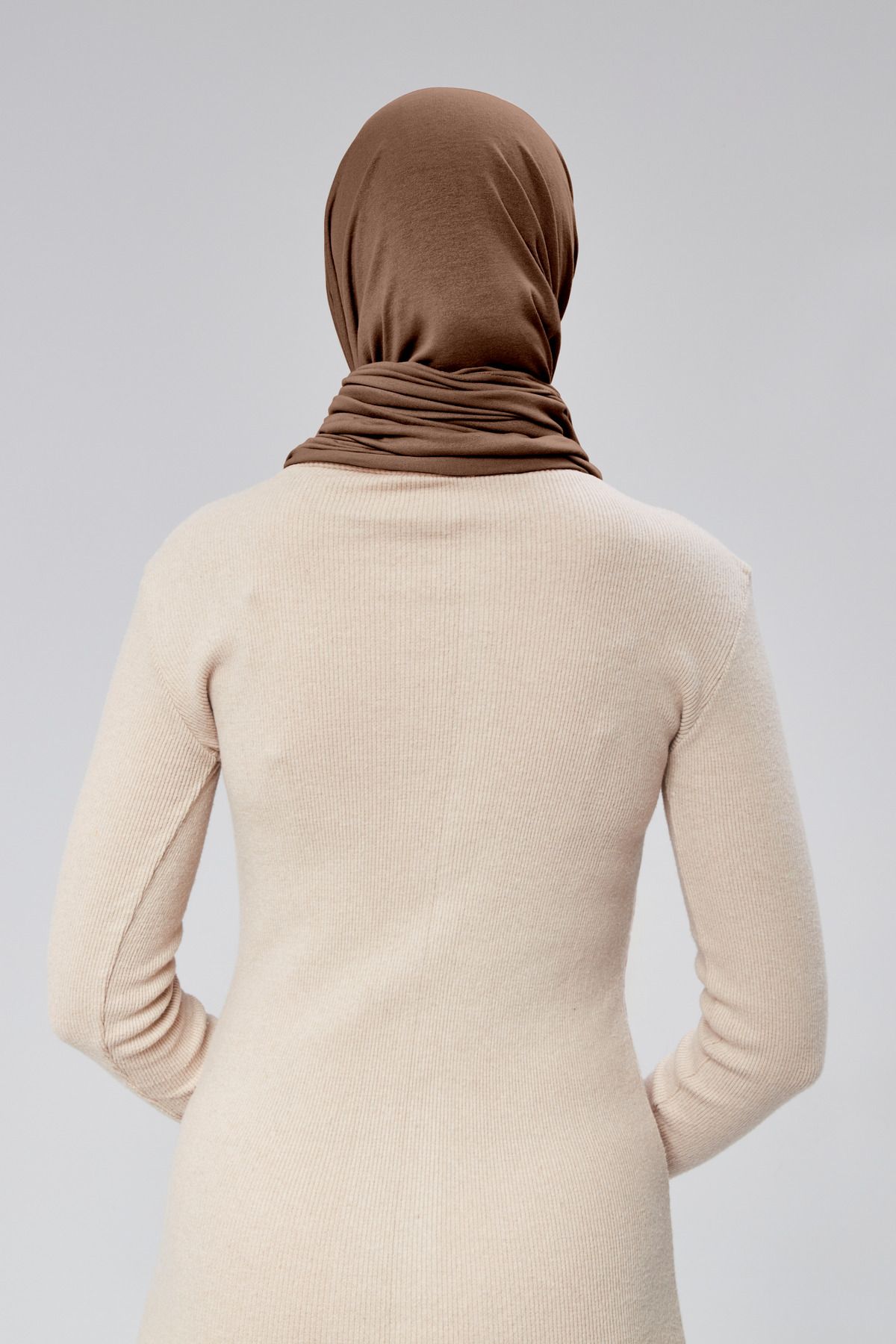 Sonbaharmoda-Şal Hijab din Bumbac Pieptănat de Lux - Ciocolată 3
