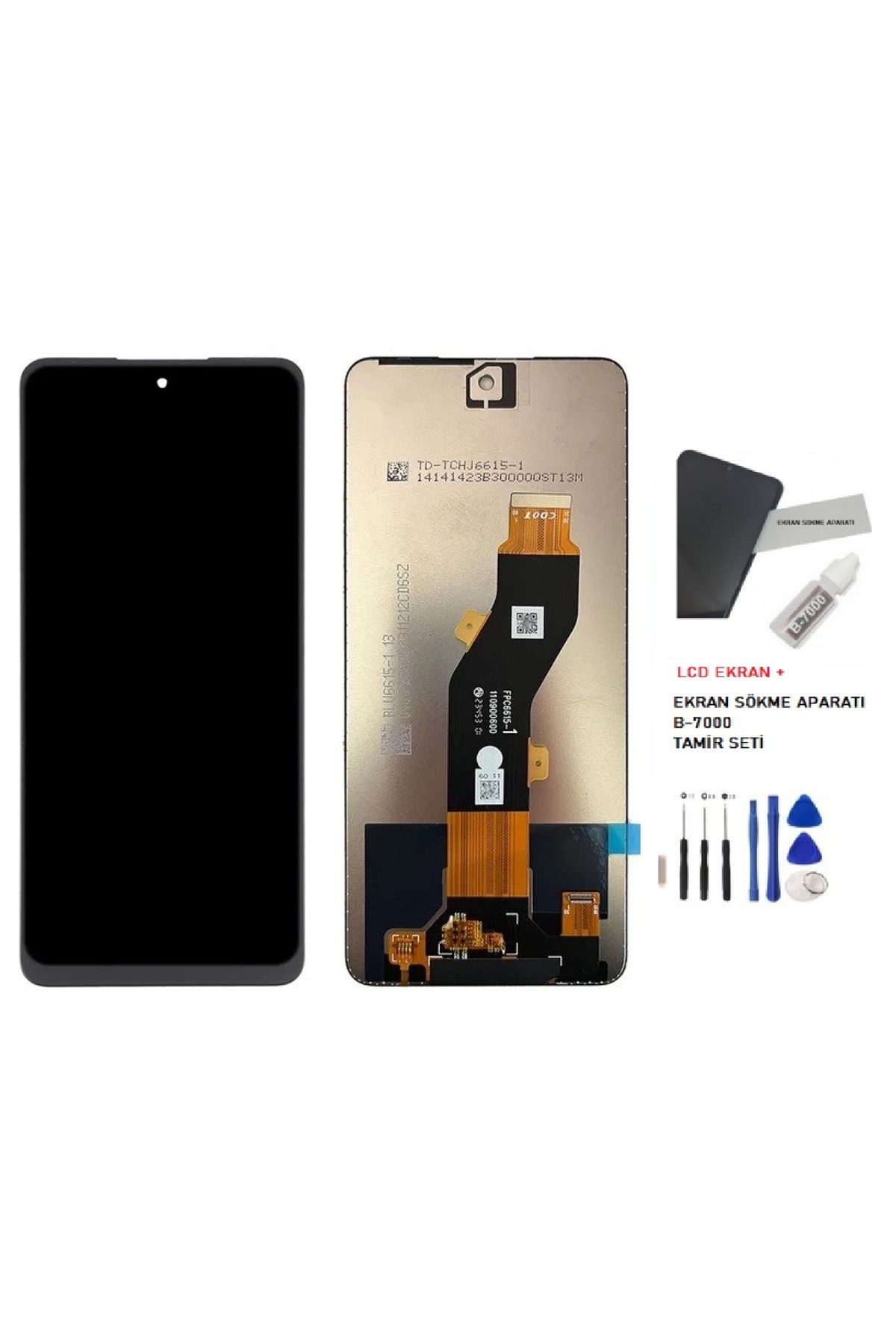 tkgz - Tecno Spark 20 Pro Lcd Dokunmatik Ekran -A- Kalite  + B-7000 + TAMİR SETİ