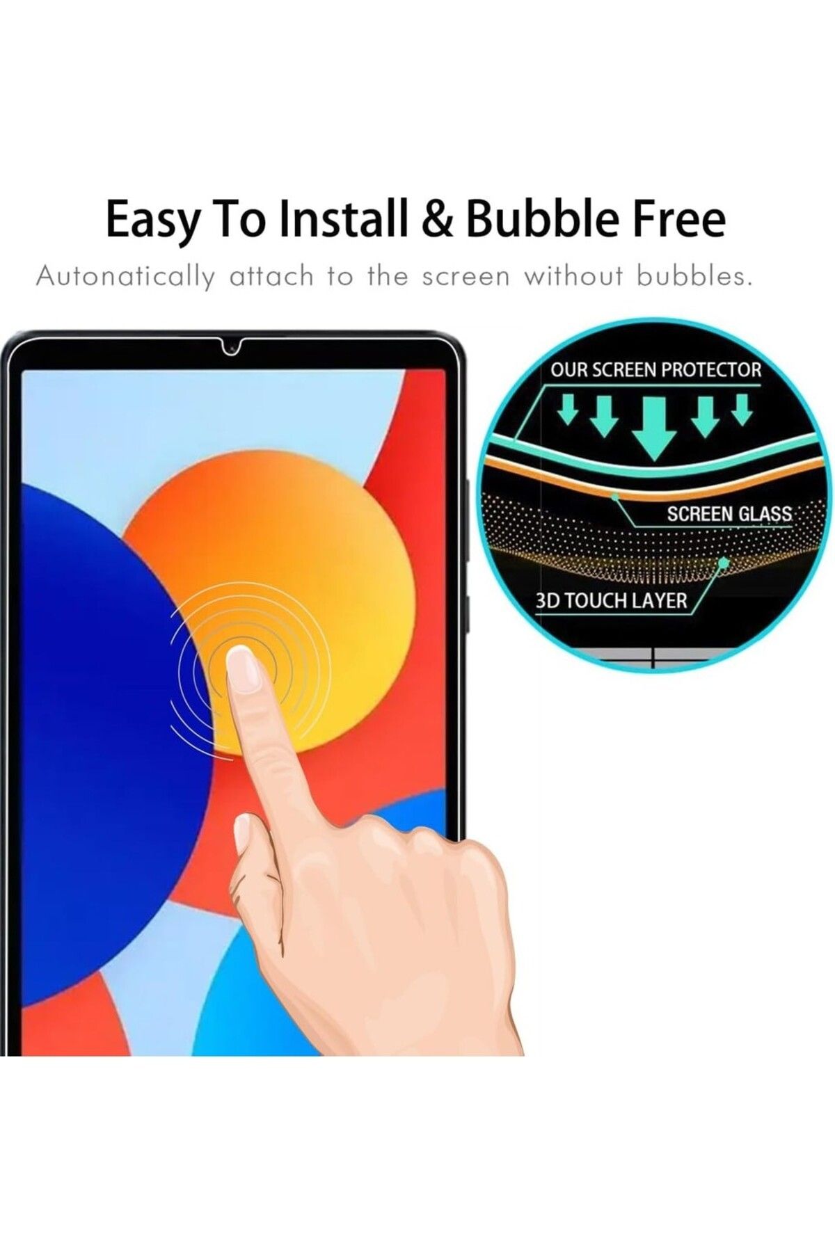 m.tk moveteck-Xiaomi Redmi Pad Se 8.7 Inch Screen Protector Transparent Flexible Unbreakable Nanni Glass Full Protection 4
