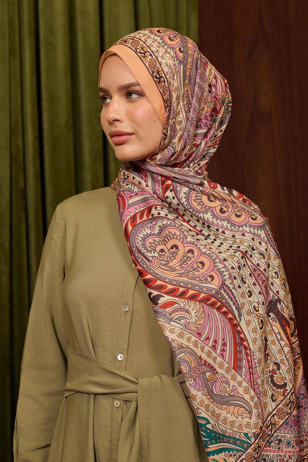 İpekhan-Nová kolekce kolekce Soft Shawl Salmon Red 3047-02 4