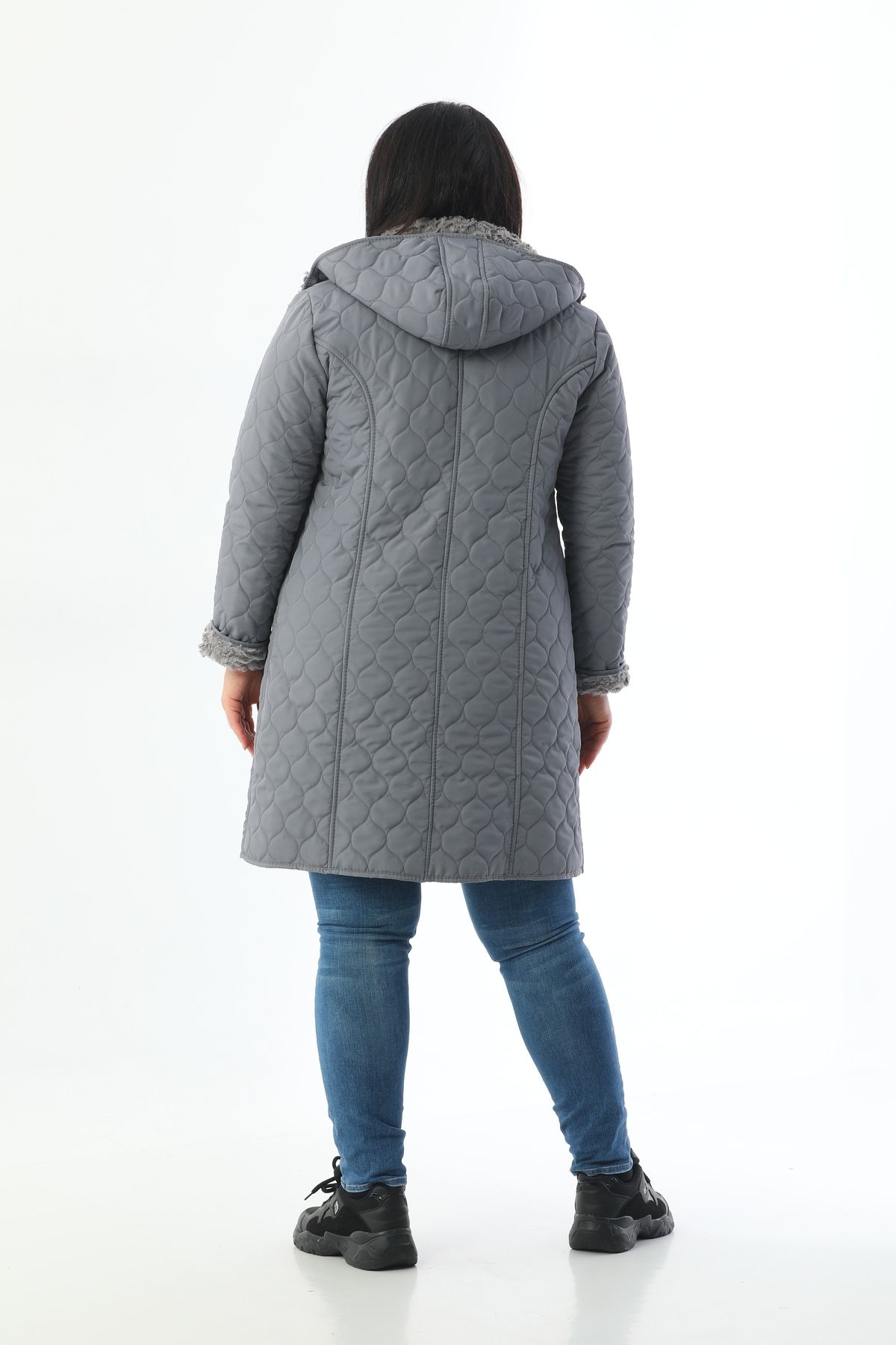 TUTveAL Collection-Large Size Imported Soft Fur Coat - Rabbit Hair, Water Repellent, Quilted 6