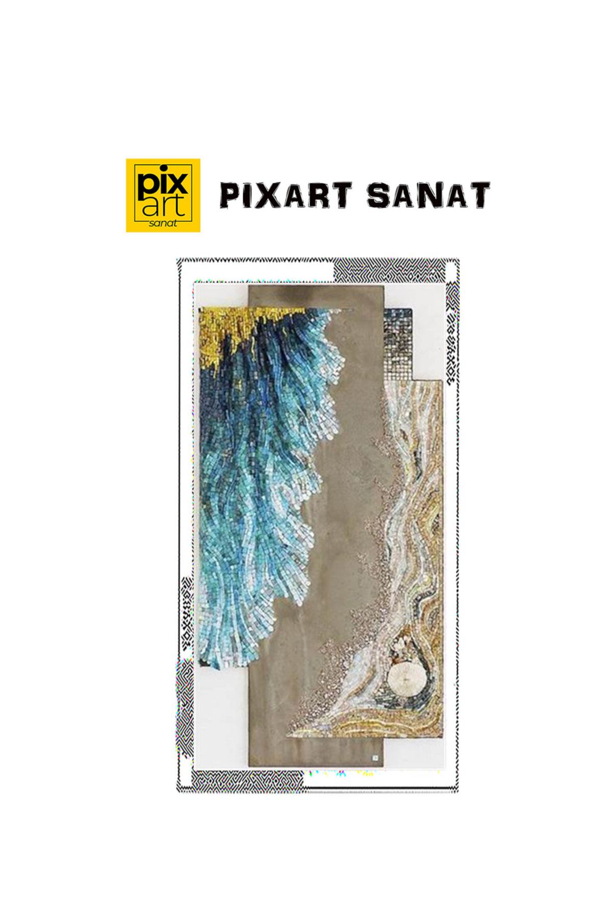 pixartsanat-Sand Color Pattern Pixart Art Diamond Mosaic Painting Diamond Türkiye 53*100 4