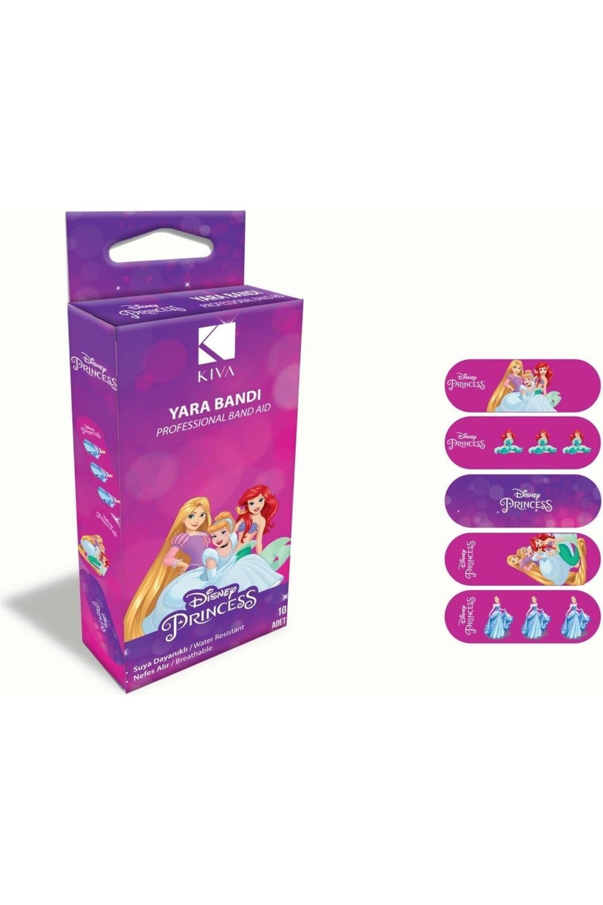 Kiva Disney Yara Bandı Prensesler 10'lu - 5 Paket