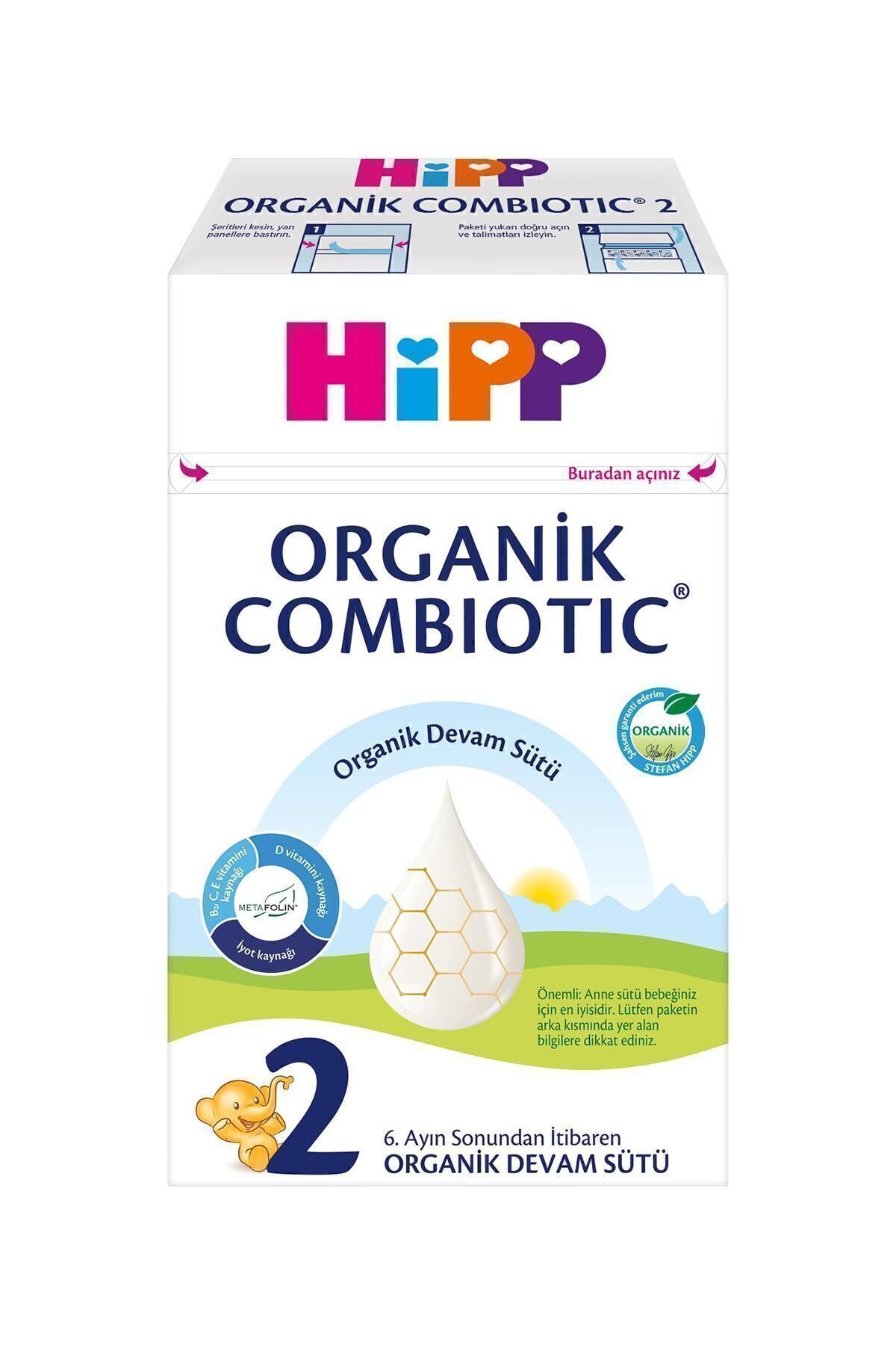 Hipp 2 Organik Devam Sütü 6 Ay 600 G