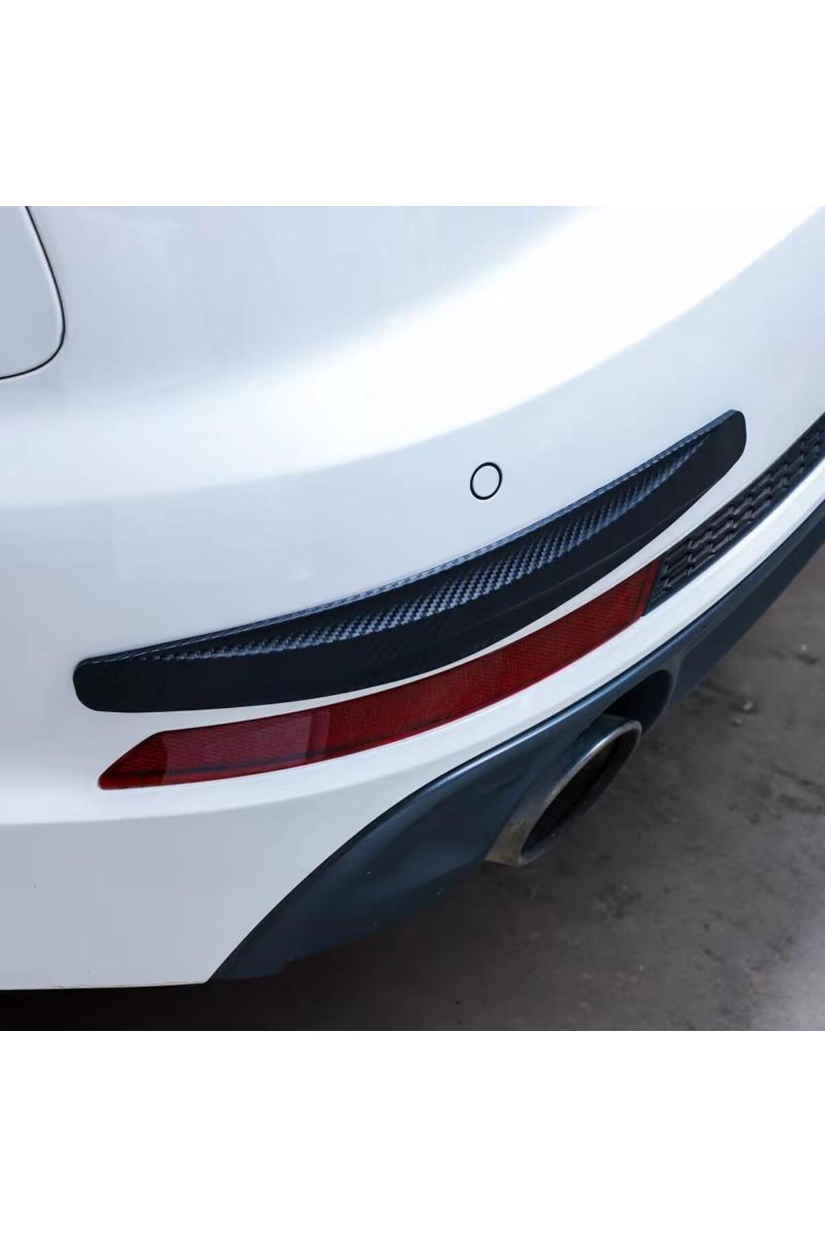 jetfast Siyah Renk 1 Çift 40 Cm Araba Tampon Koruyucu Karbon Desenli