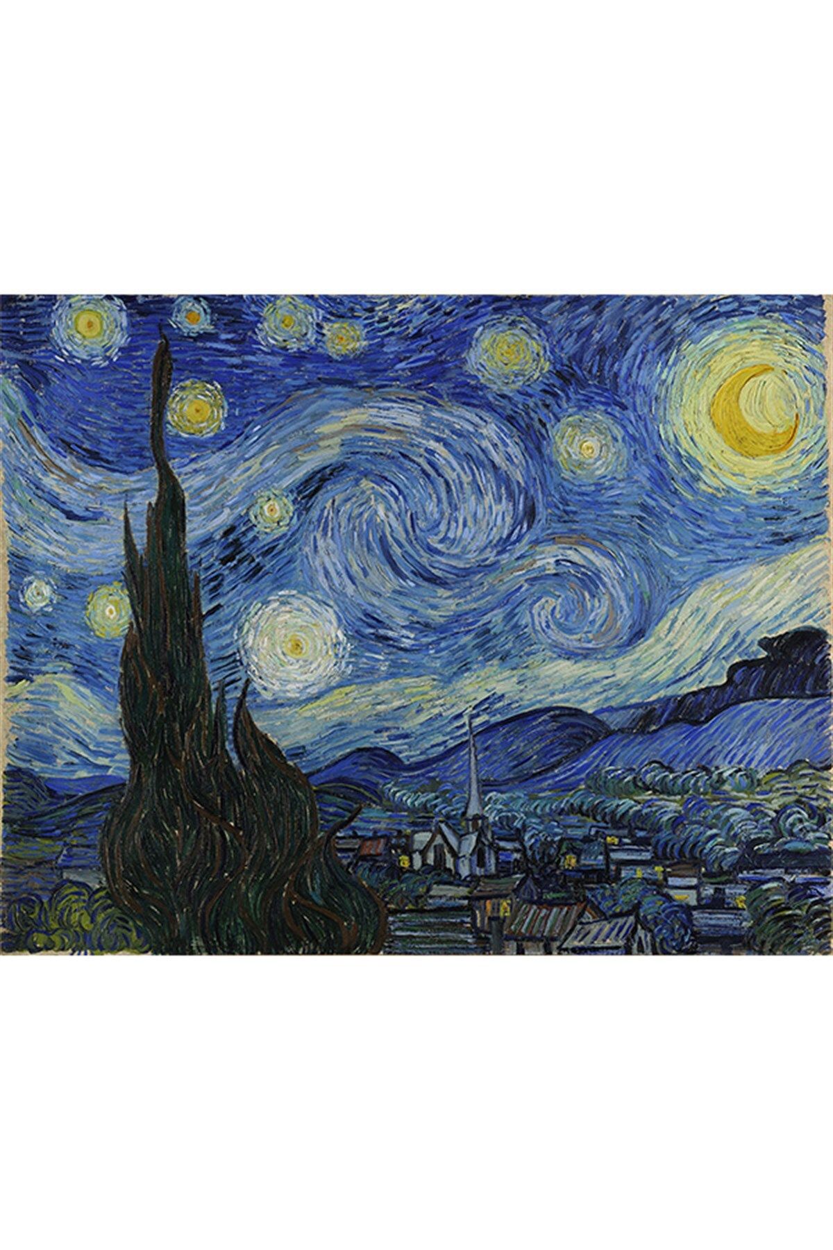 pixartsanat Vincent Van Gogh Yıldızlı Gece Pixart Sanat Elmas Mozaik Tablo Diamond Türkiye 50*35