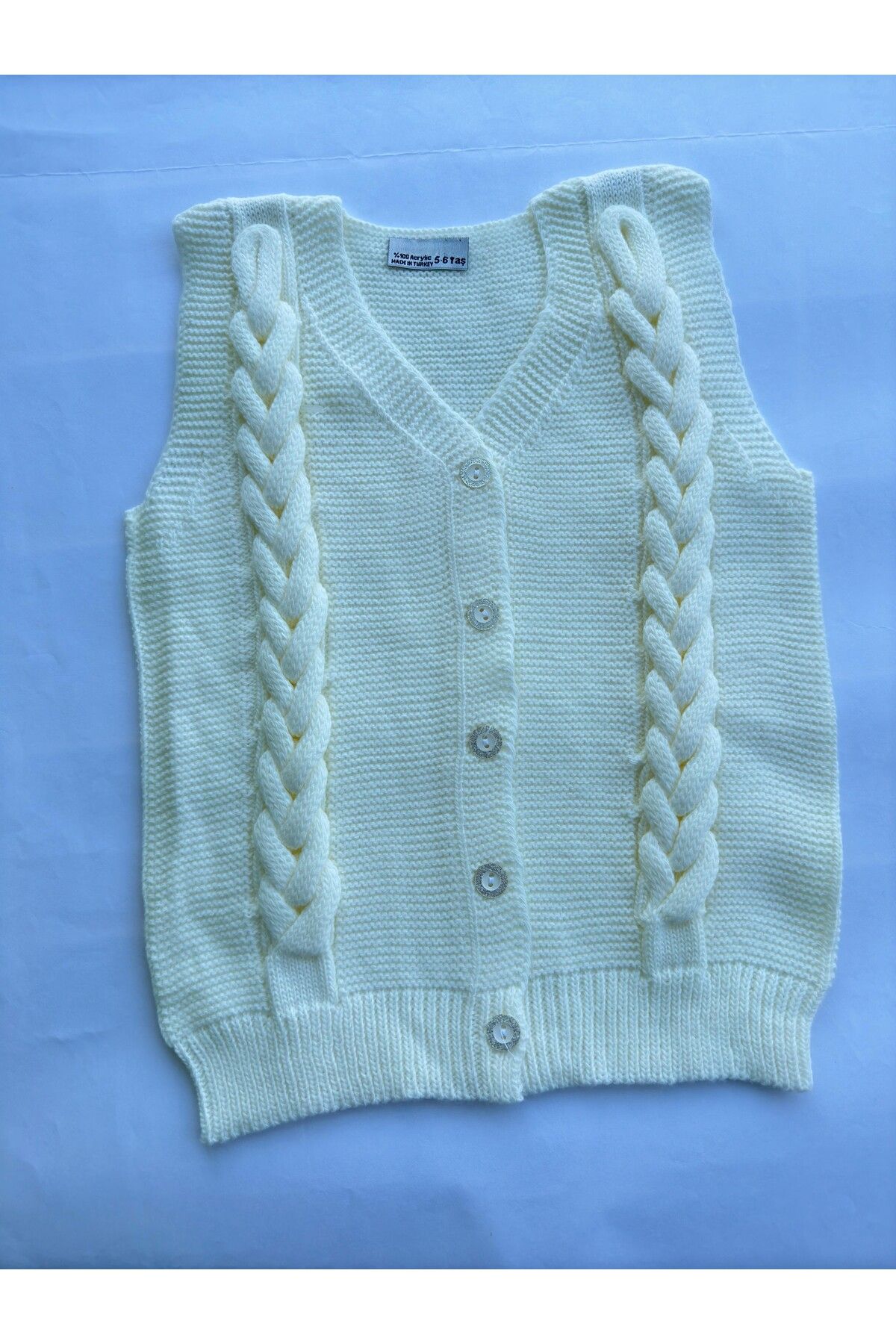 gogo bici-Braided Knitwear Girl's Vest 3