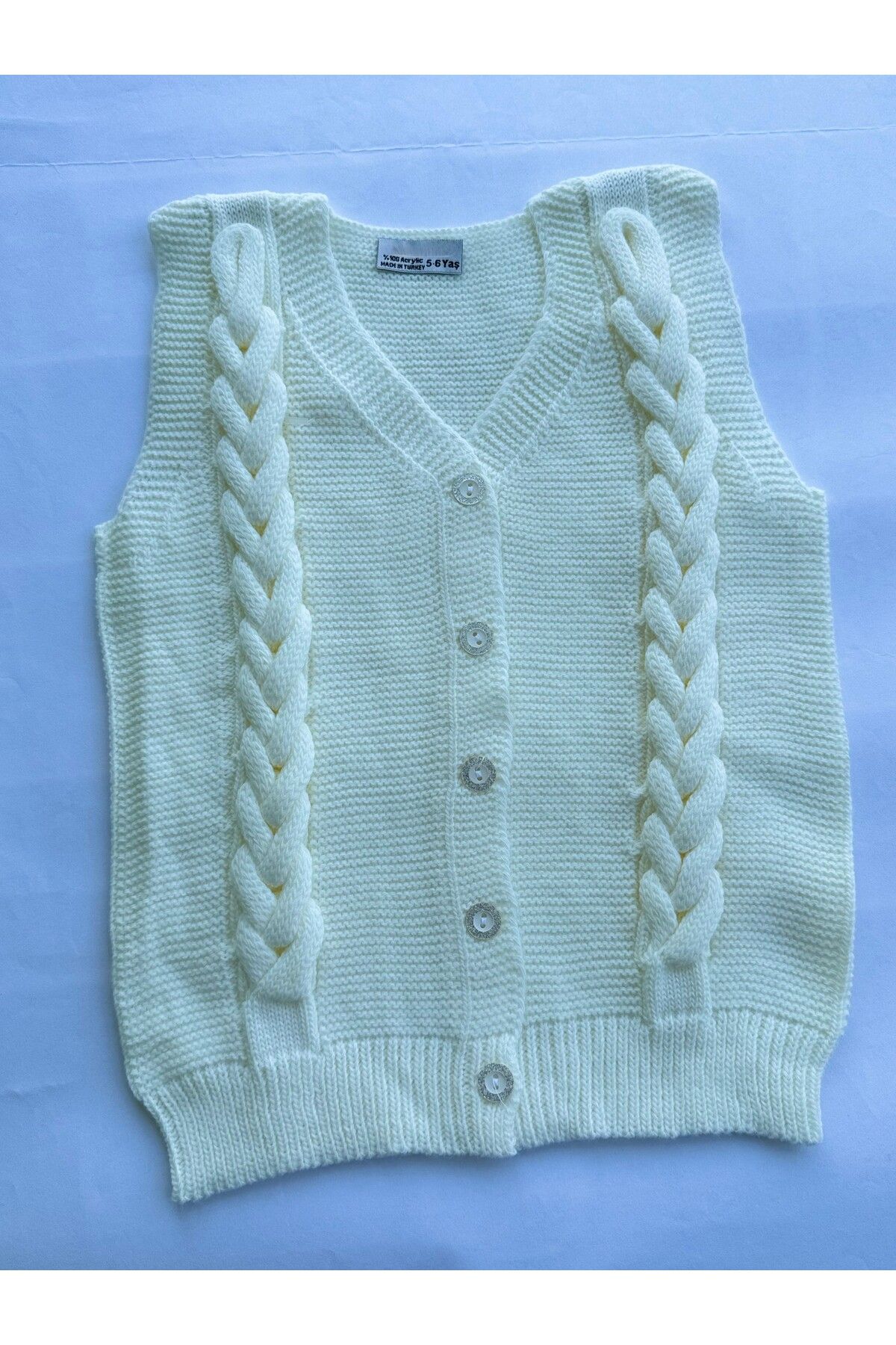 gogo bici-Braided Knitwear Girl's Vest 5