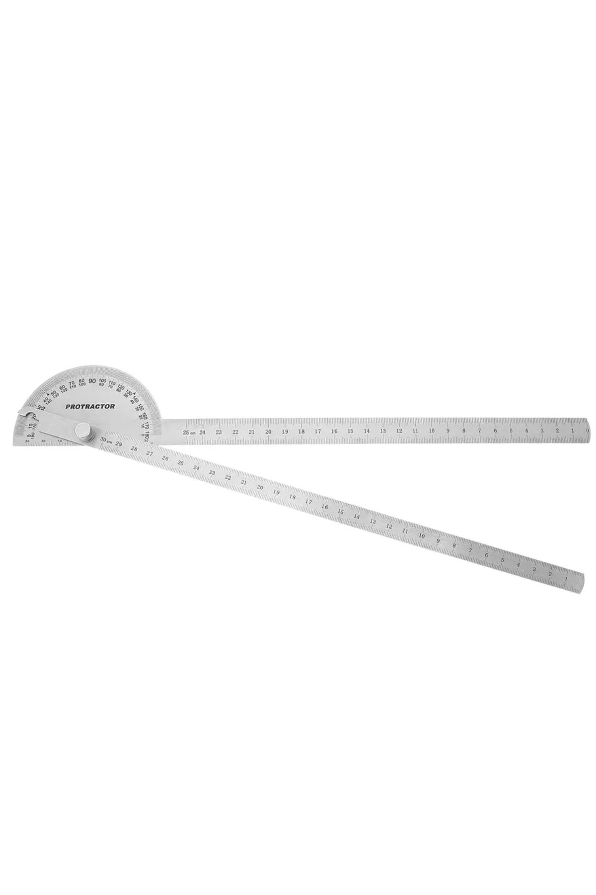 BGA-180 Degree 300mm 2 Spoke Angle Protractor Goniometer Stainless Steel Protractor Rotating Angle Ruler 7