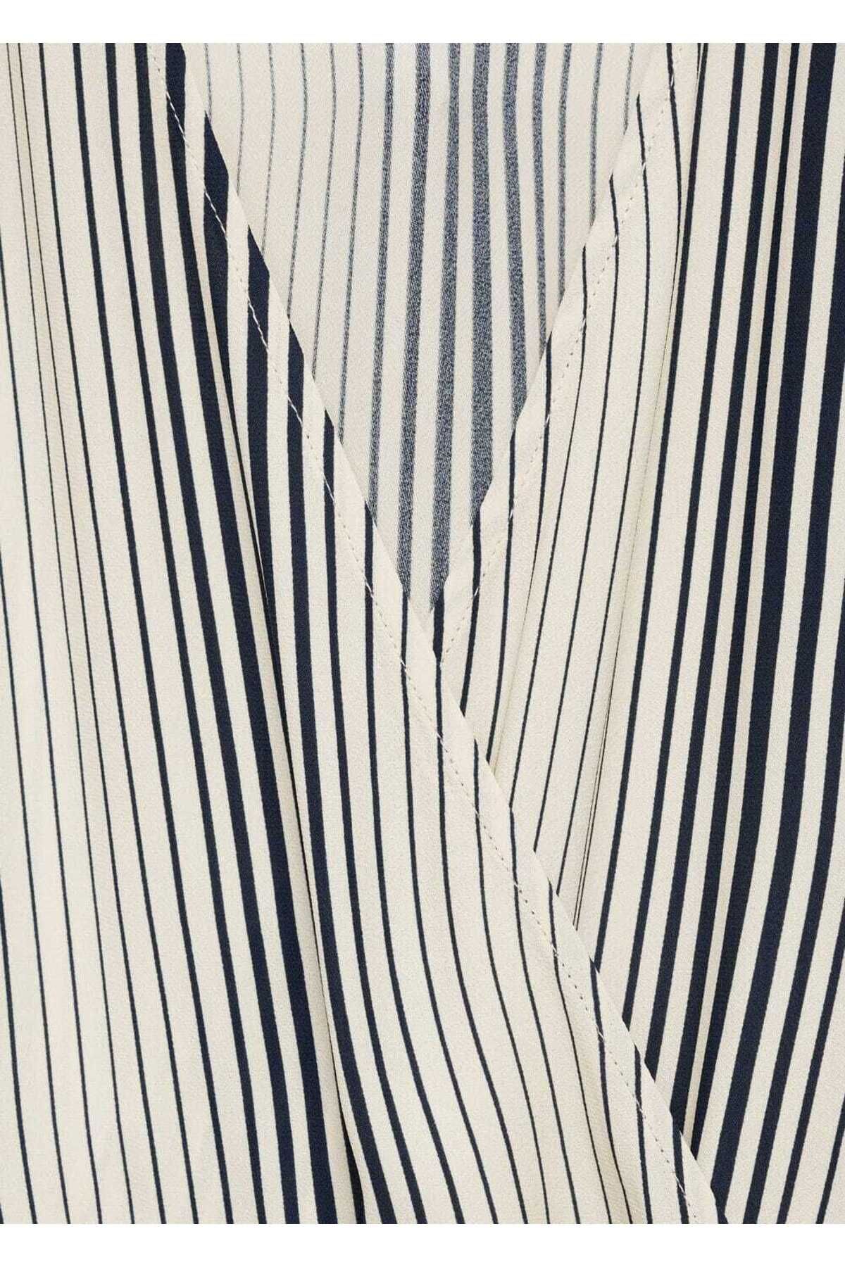 MANGO Woman-Striped Tie Detailed Dress 8