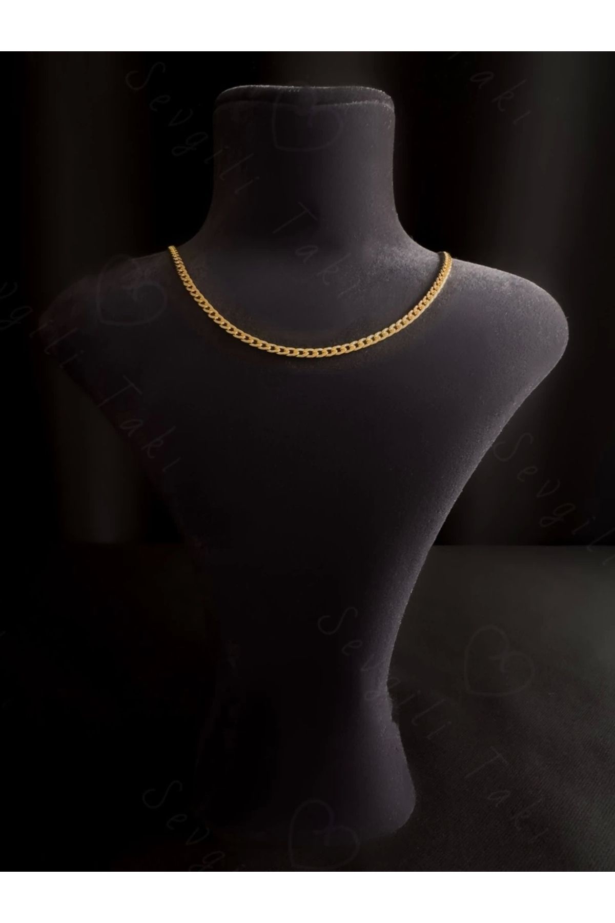 SEVGİLİ TAKI-Gold Choker - Thin Plain Chain and Steel Necklace |   Choker Series 1