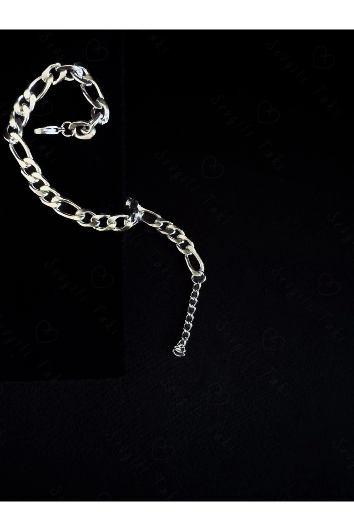 SEVGİLİ TAKI-Figaro Model Flat Steel Chain Bracelet |   Vega Series 4