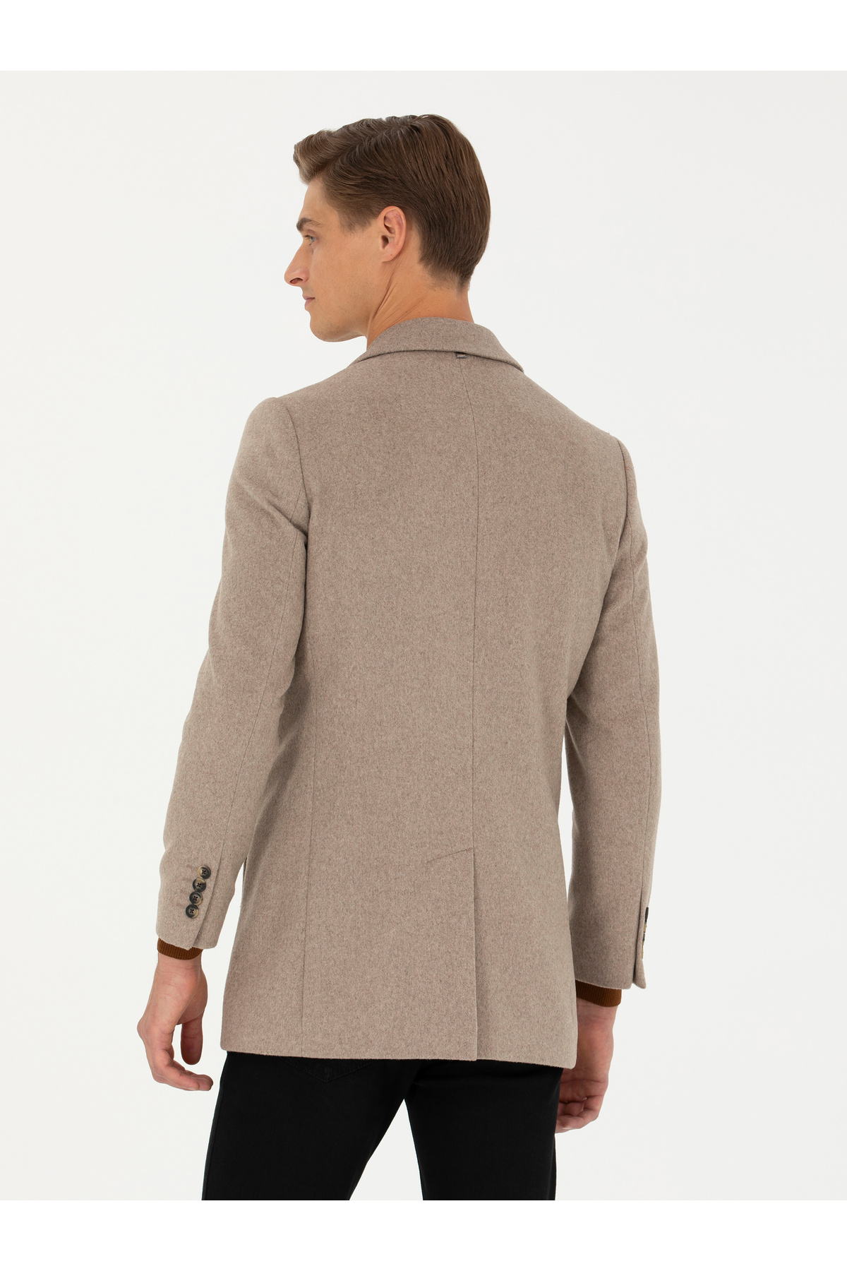 Cacharel Vizon Yün Karışımlı Ex.Slim Fit Palto 50274045-VR052 görsel 6