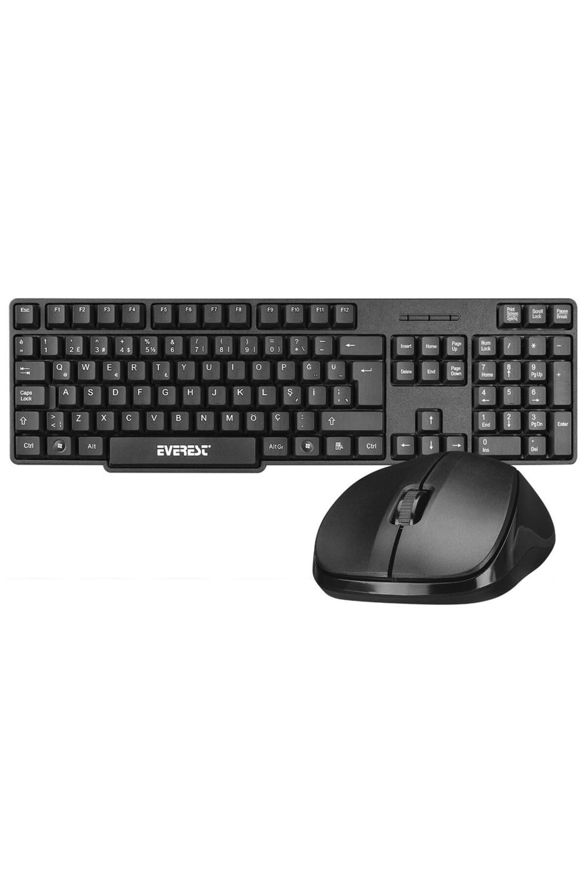 Vobotek Teknoloji KM-6852 Siyah Usb Kablosuz Combo Q Standart Klavye + Mouse Set