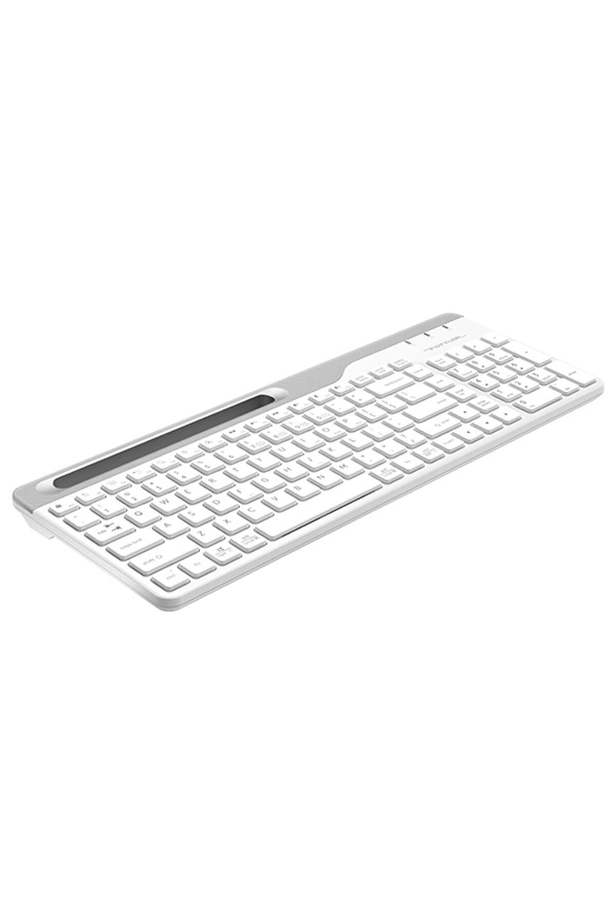 Vobotek Teknoloji A4 Tech Fbk25 Beyaz Bluetooth+2.4G Nano Fn Multimedya Klavye