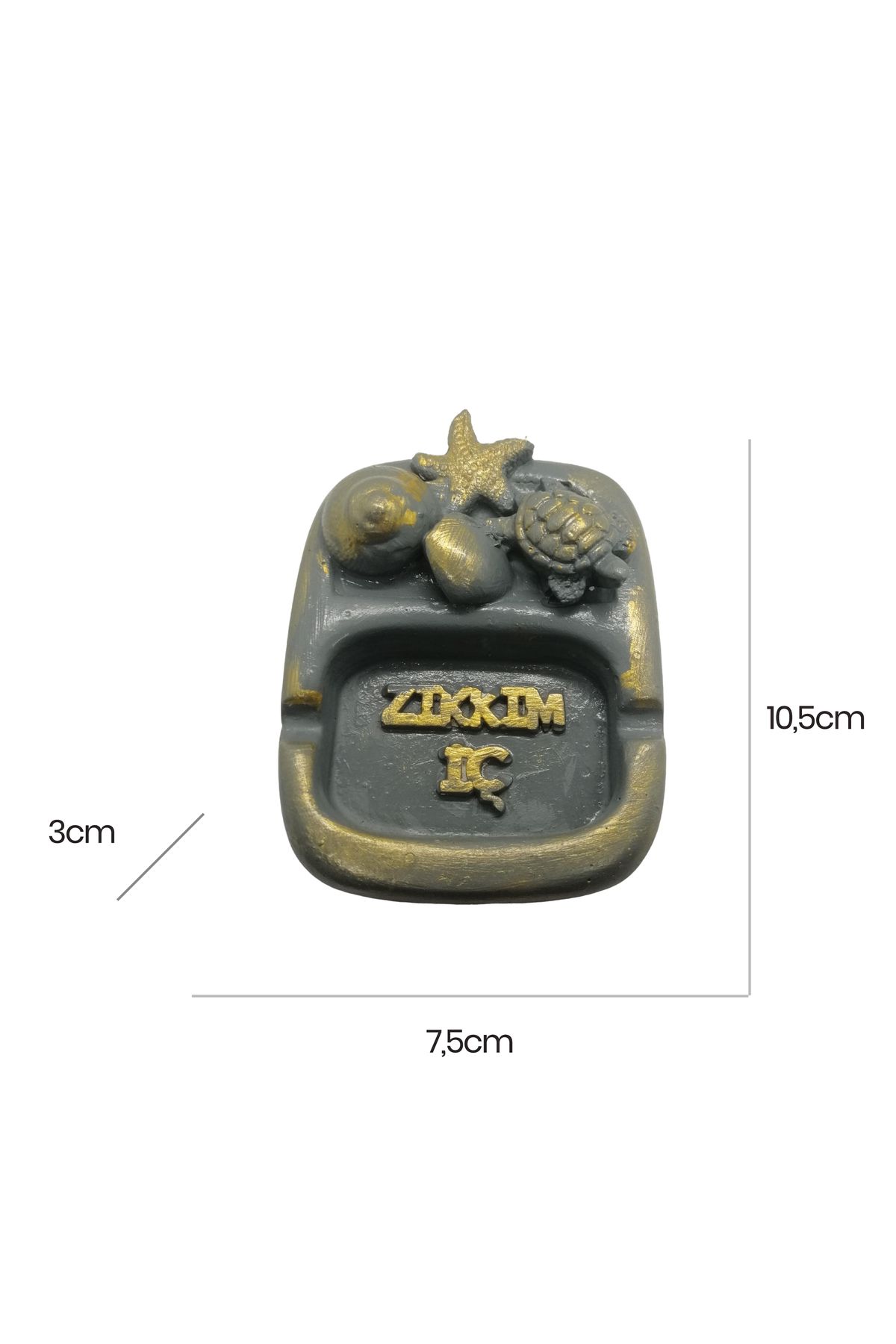 Atölye DNZ-Handmade Decorative Zıkkım Inner Humorous Ashtray 8