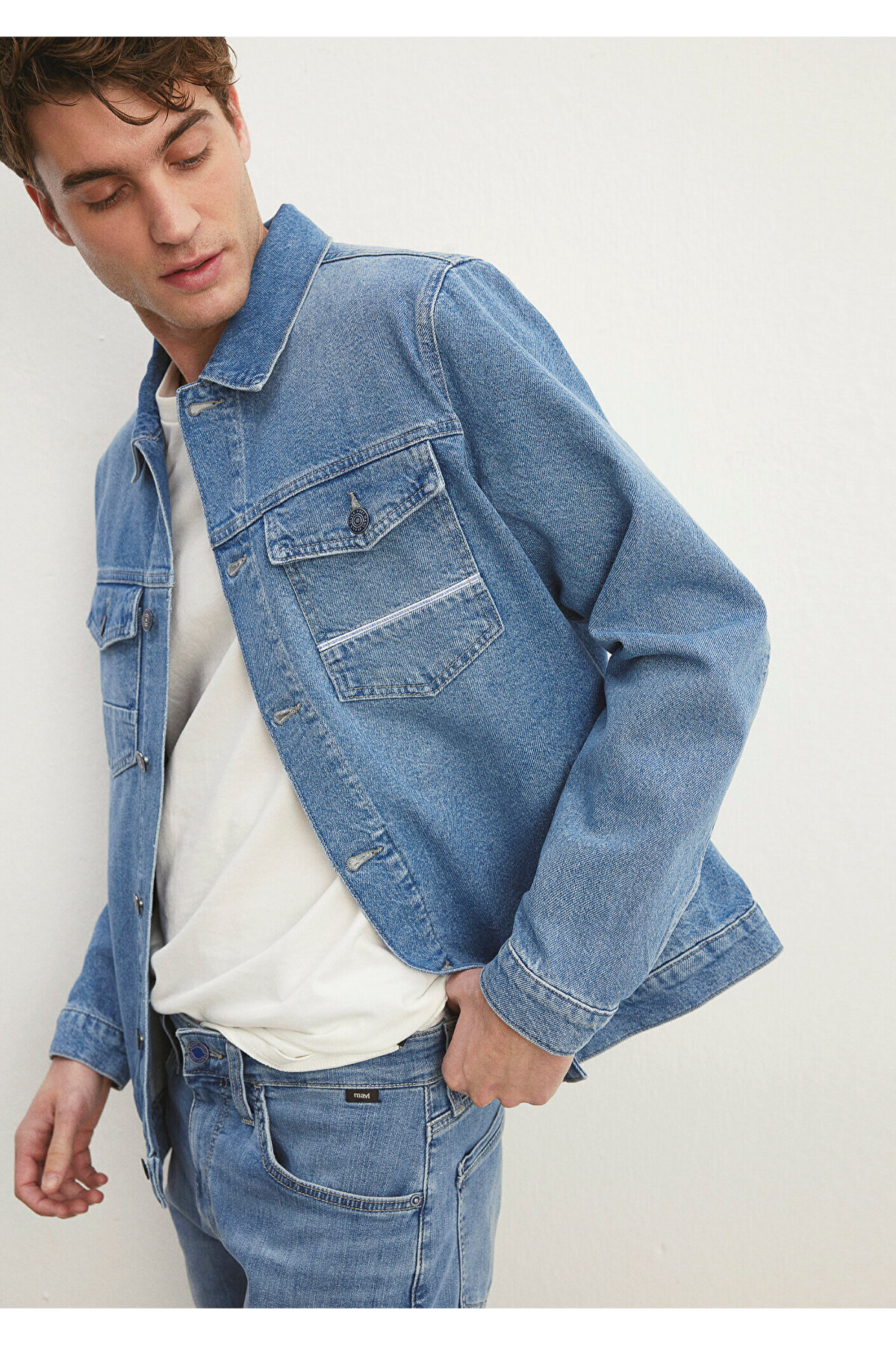 Mavi Loran Premium Blue İndigo Mavisi Jean Ceket 0110003-86551
