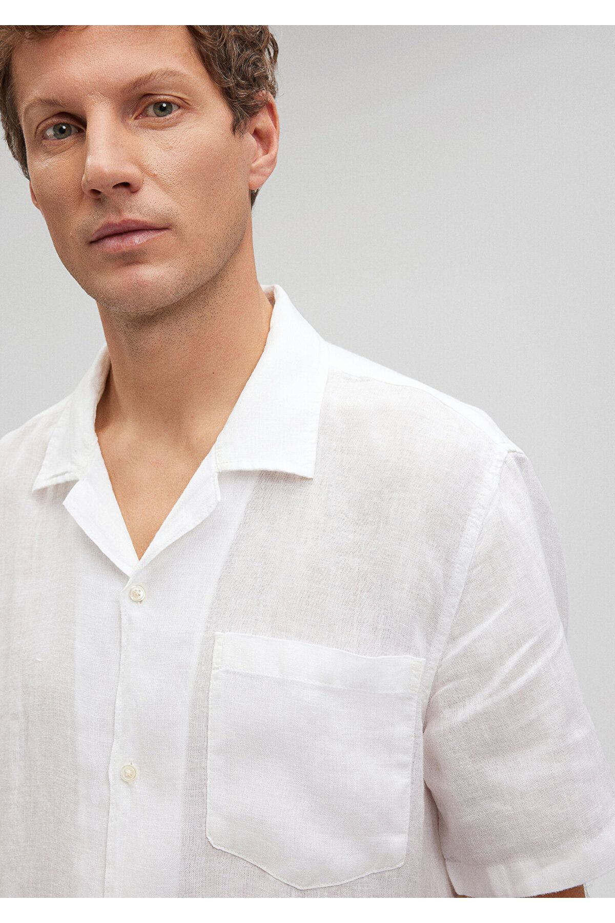 Mavi-Linen Regular Fit White Shirt -0210830-620 5