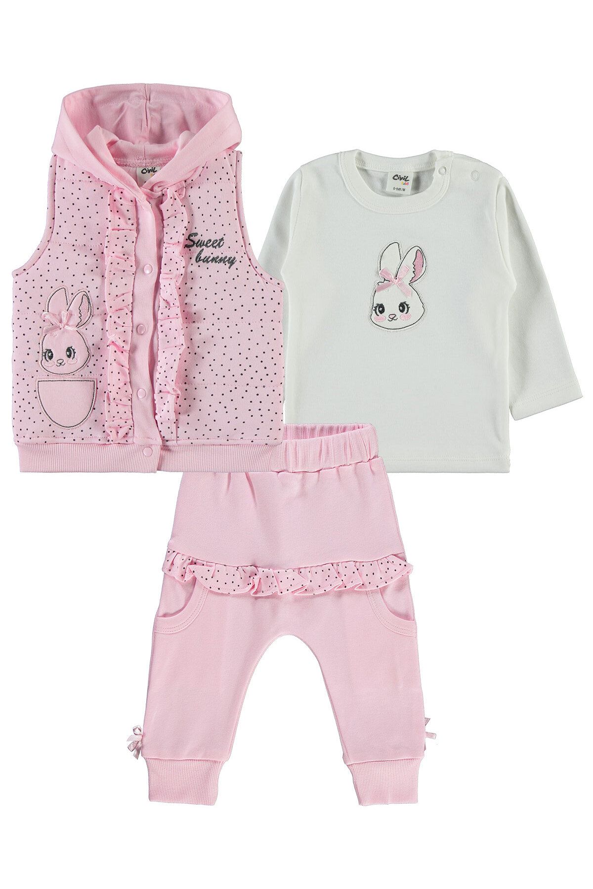 Civil Baby-3-teiliges Baby-Set für Mädchen, 6-18 Monate, Rosa 3