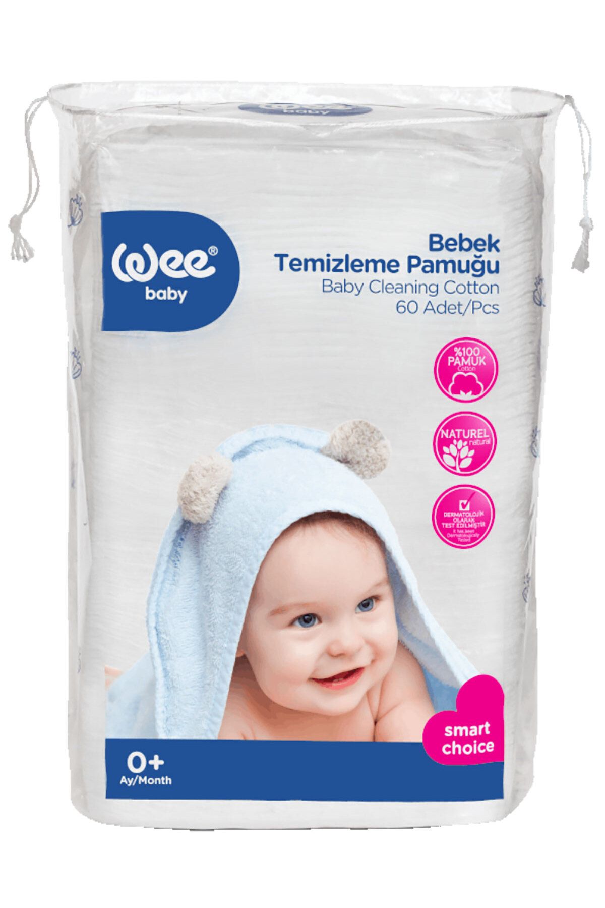 Wee Baby Bebek Temizleme Pamuğu 60 Adet