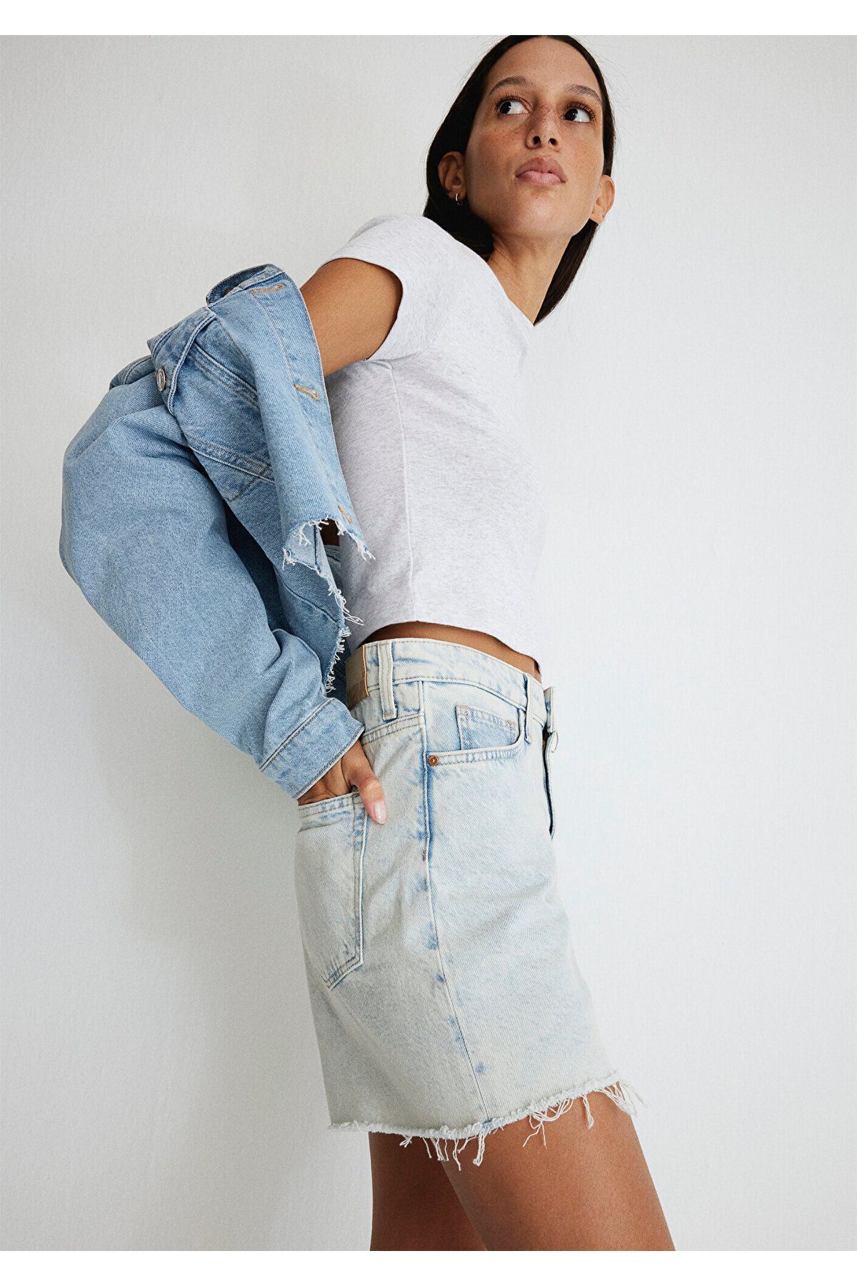 Mavi-Ice Blue Jean Shorts - Millie 90s1458987072 2