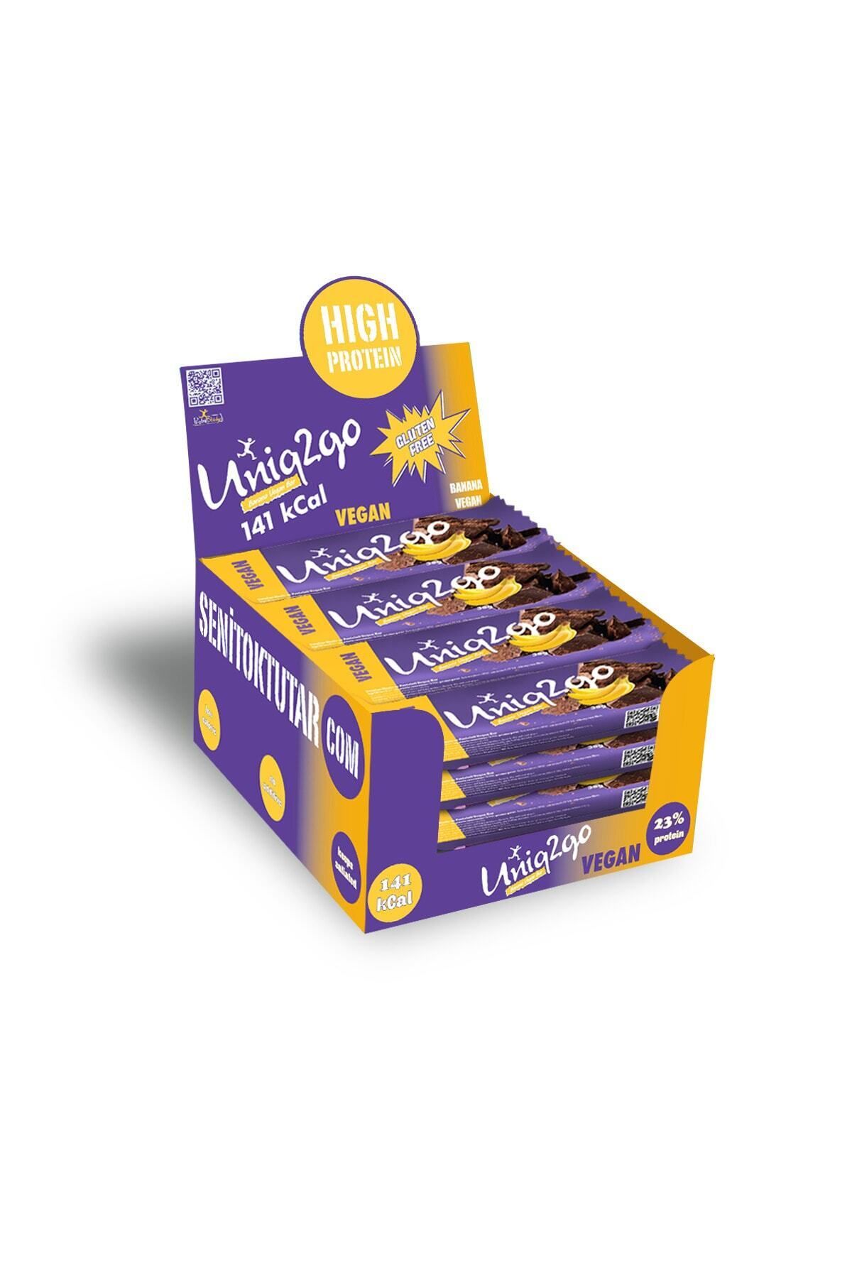 Uniq2Go Banana Vegan 38 G. Midi Protein Bar 16’li Kutu