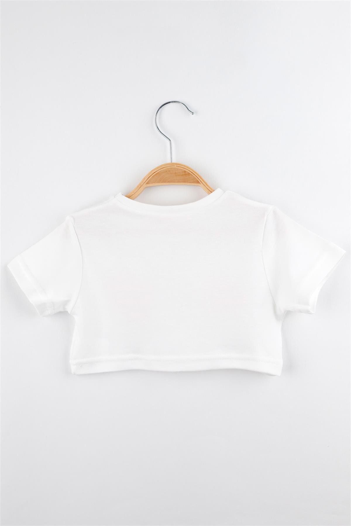 Le Mabelle-Becky - Girl's Woohoo Printed Crop T-Shirt 4