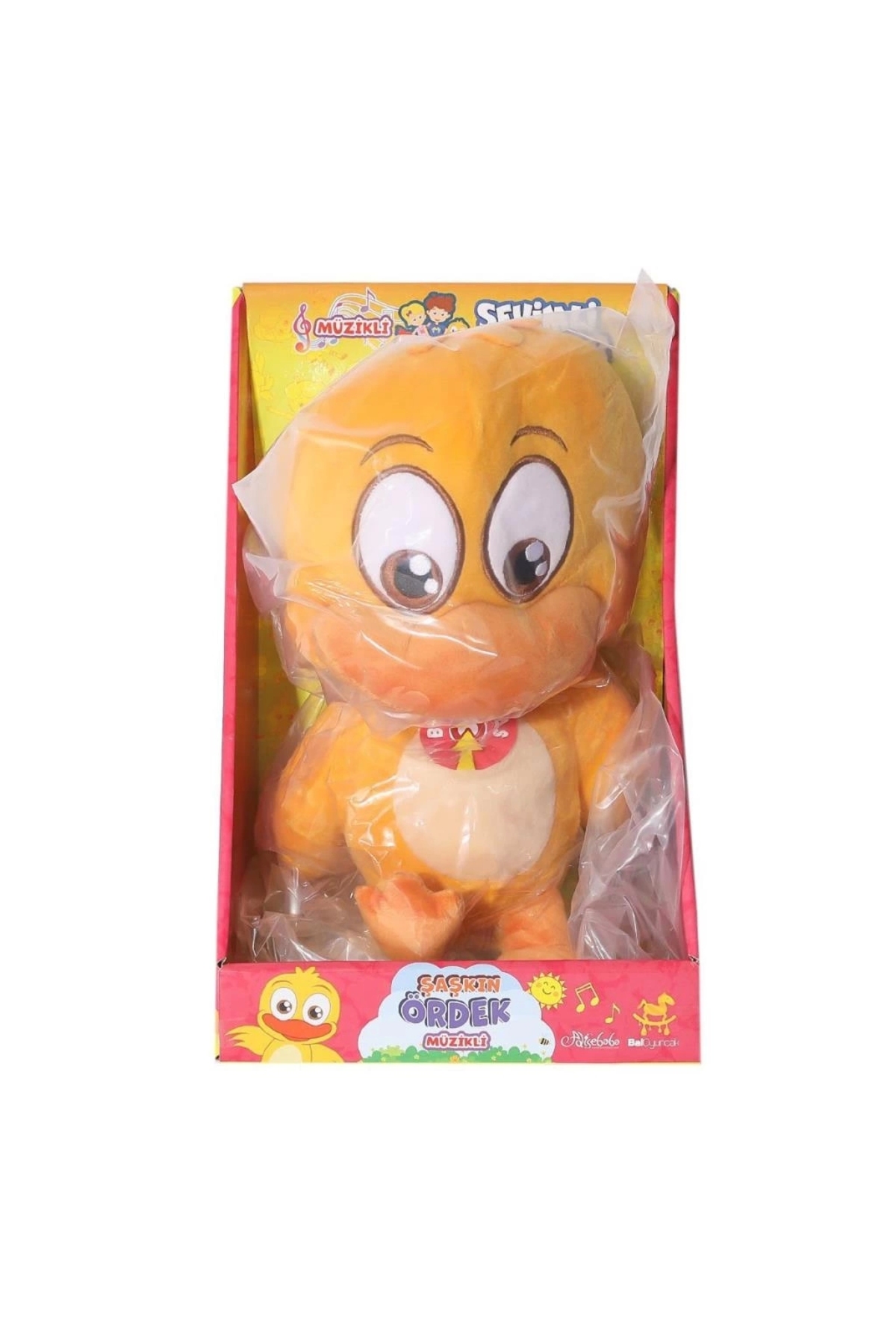 Genel Markalar Çocuk Bal-55115 Şaşkın Ördek Müzikli Peluş Sevimli