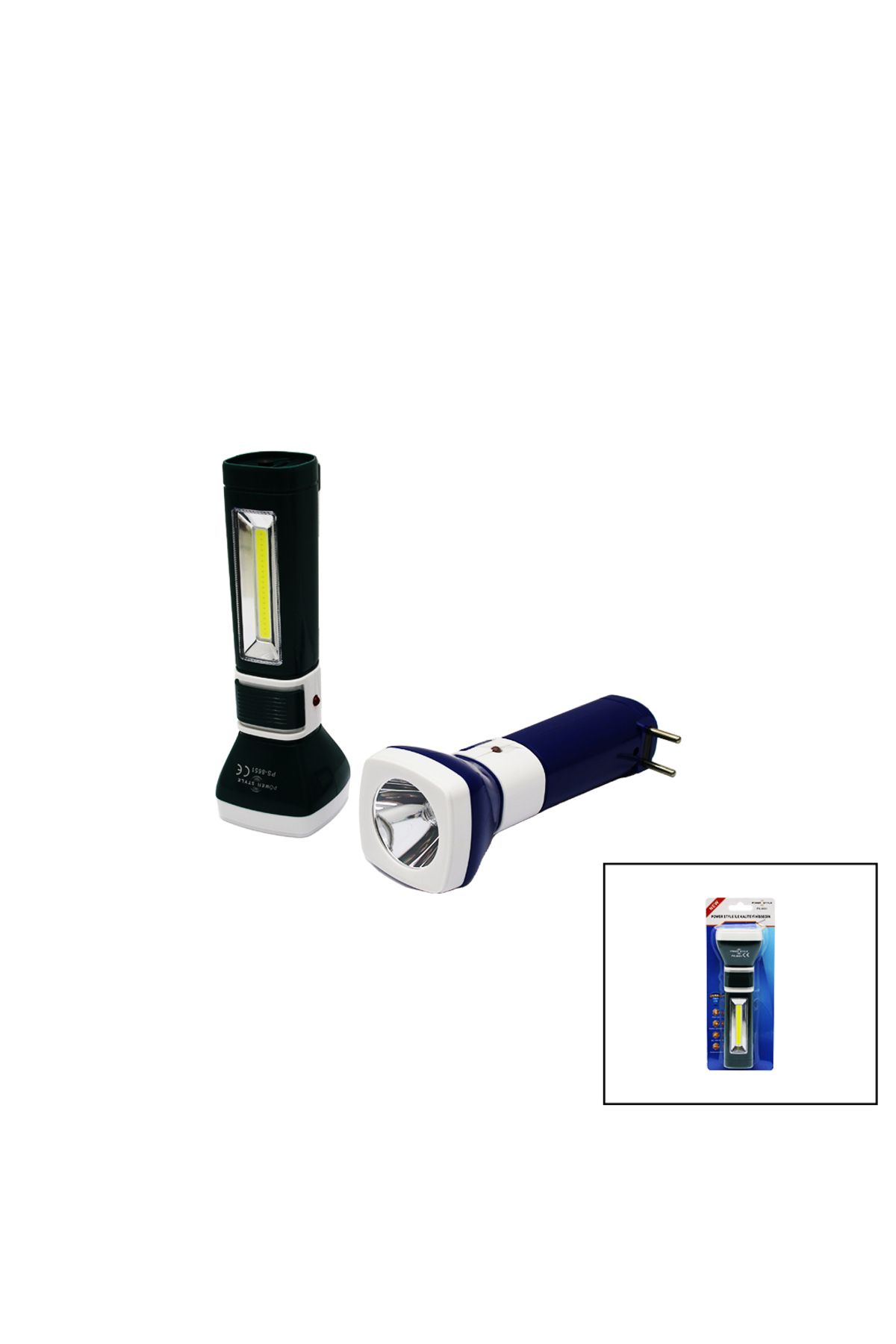 Albayrak 2IN1 1W + COB LED FİŞ ŞARJLI EL FENERİ (5064)