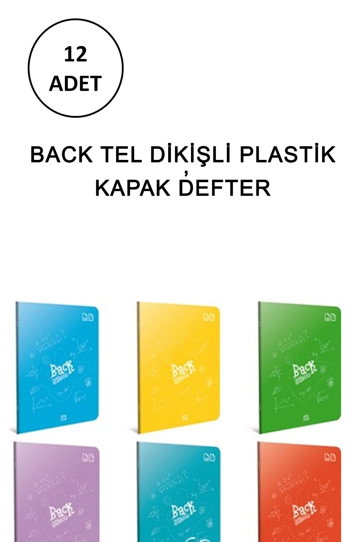 biltekno BACK Tel Dikişli Plastik Kapak Defter A5 60 Yaprak Çizgili