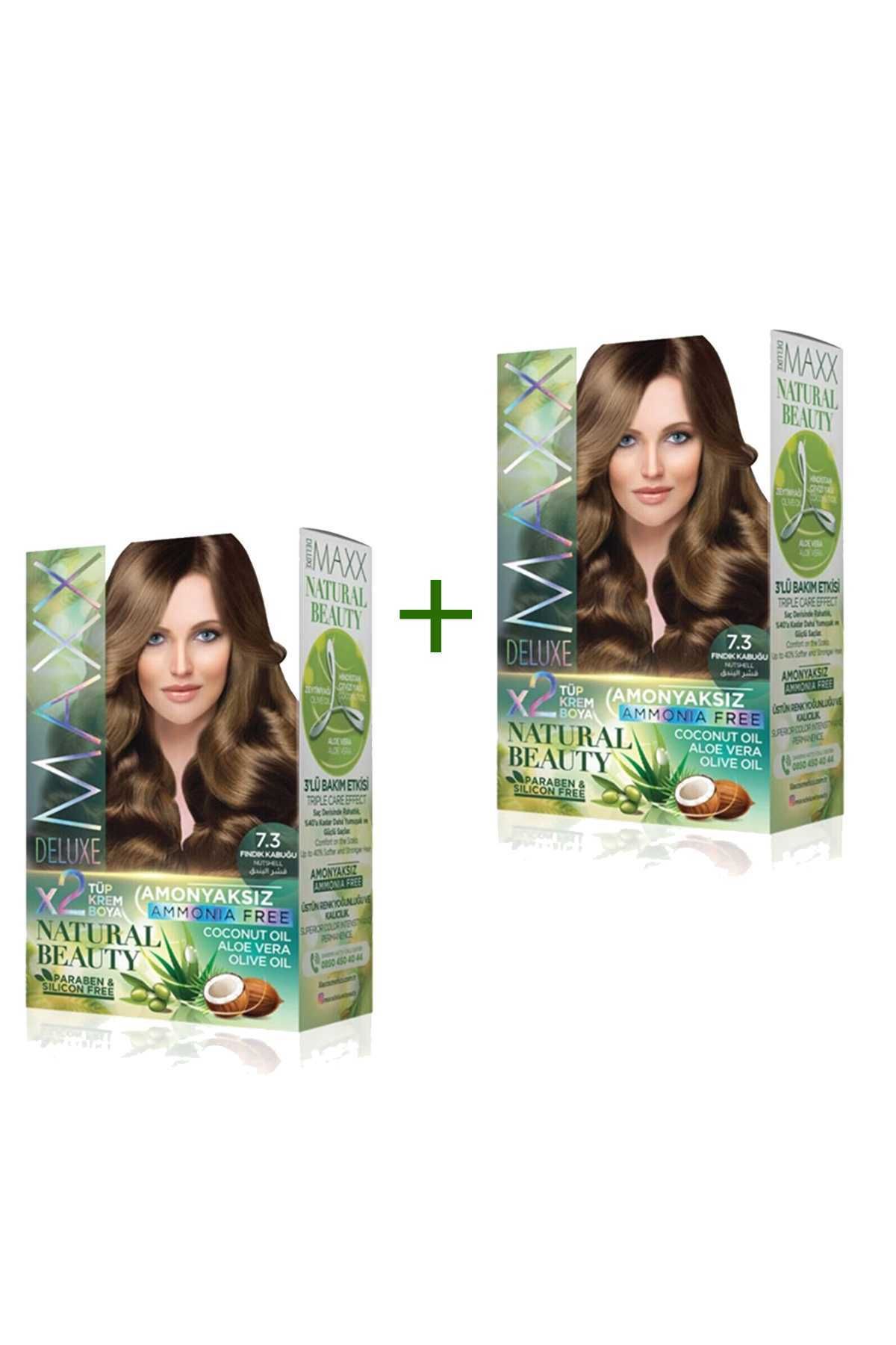 NETWORK ART 2 Paket Natural Beauty Amonyaksız Saç Boyası 7.3 Fındık Kabuğu