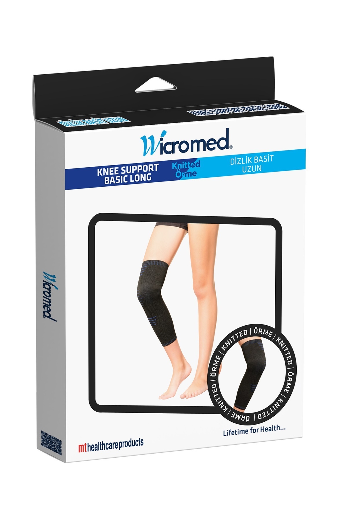 wicromed Dizlik Basic UZUN Örgü Ortopedik Elastik Spor Destekleyici Lüx