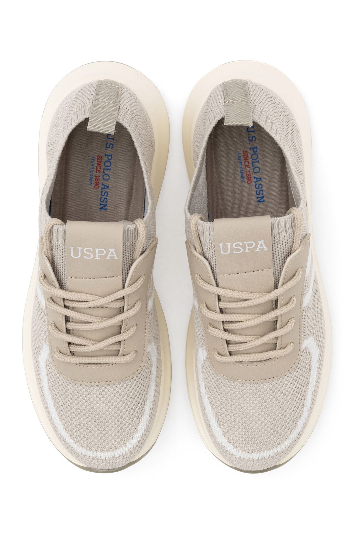 اسنیکر نود زنانه کفش های بژ VR011 اورجینال U.S. Polo Assn.